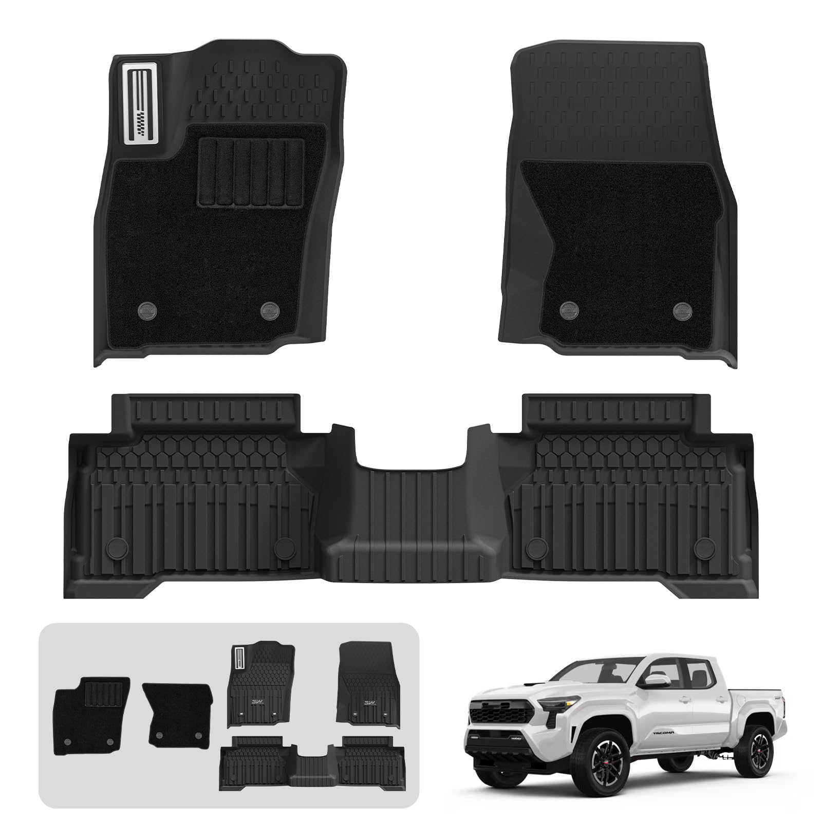 3W Tacoma 2024–2026 Floor Mats & Carpet