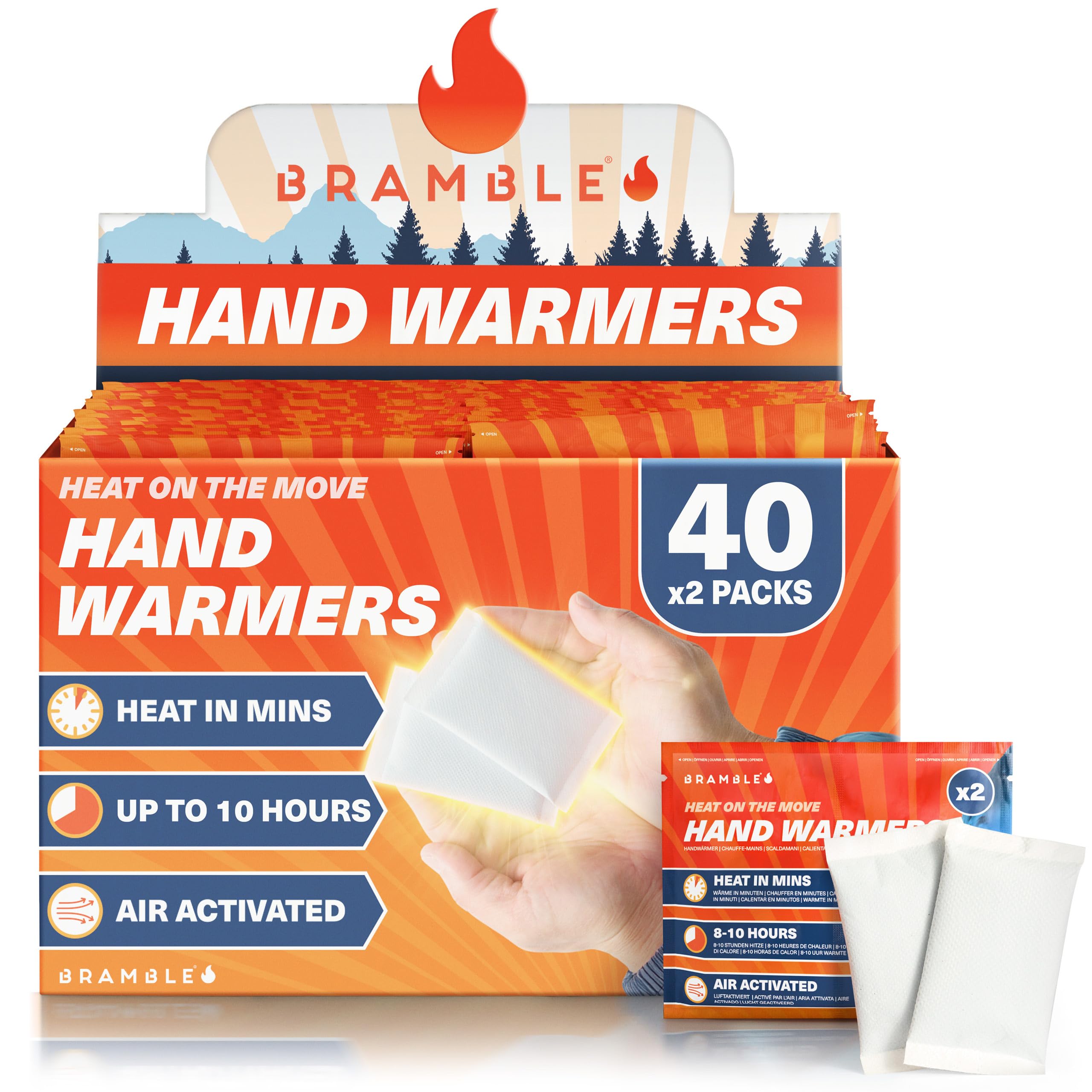 Bramble Disposable Hand Warmers, 40 Pairs