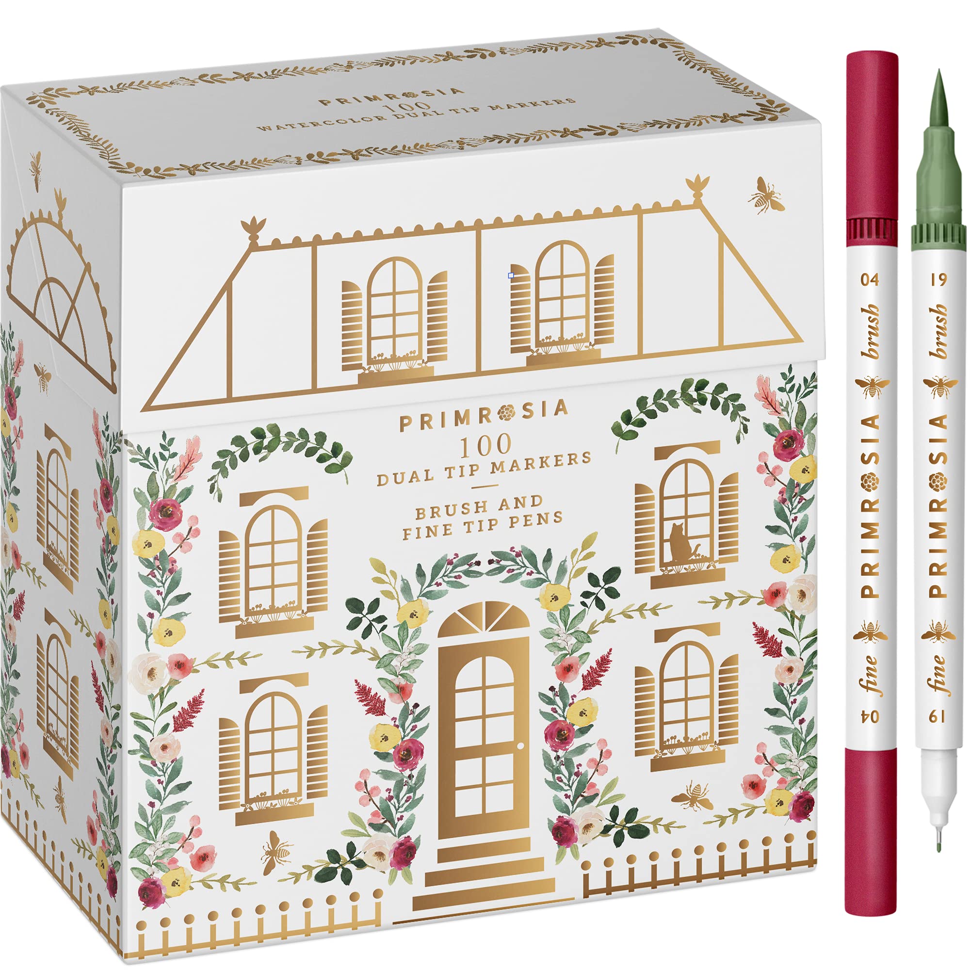 Primrosia 100 Dual Tip Marker Pens