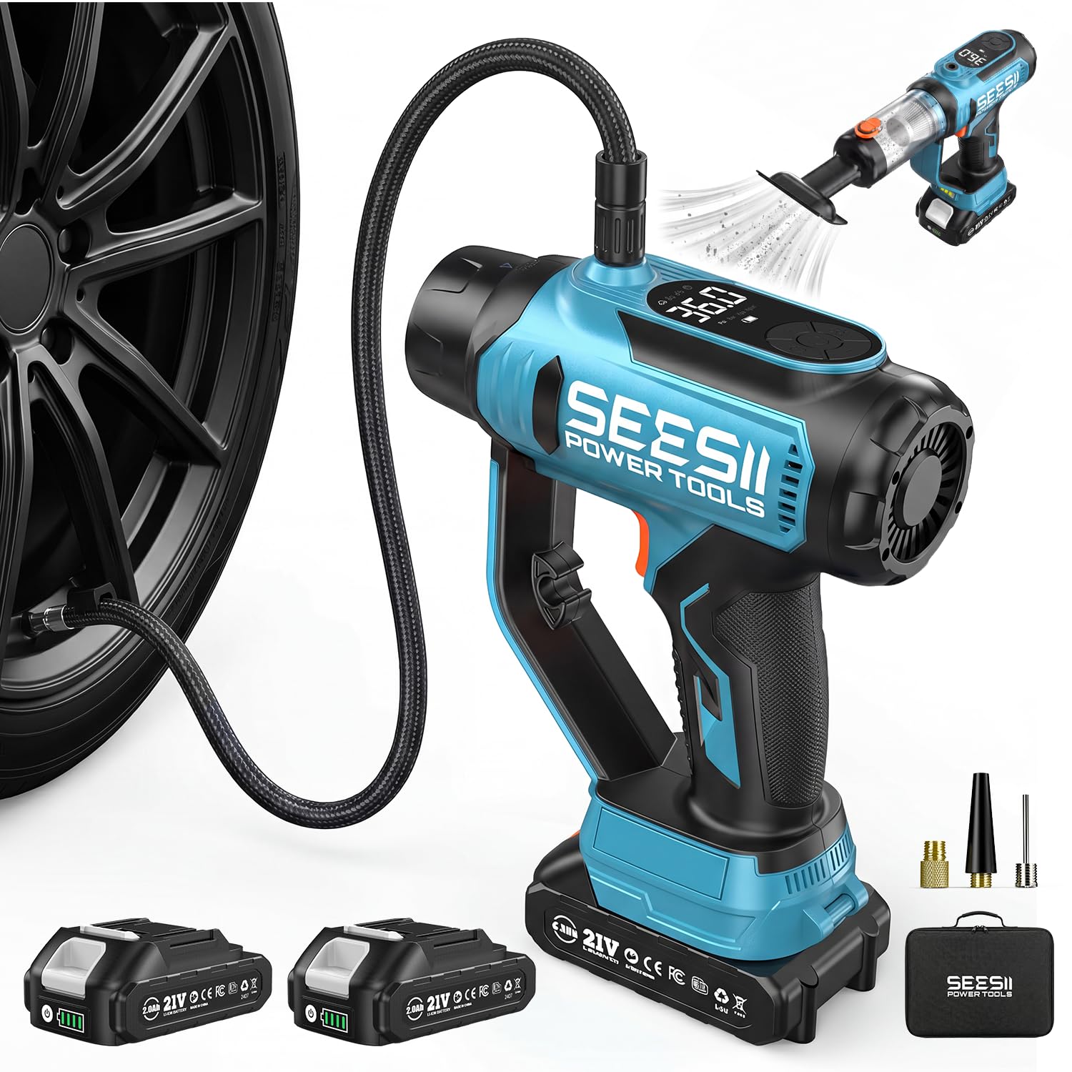 SEESII 3-in-1 Cordless Inflator