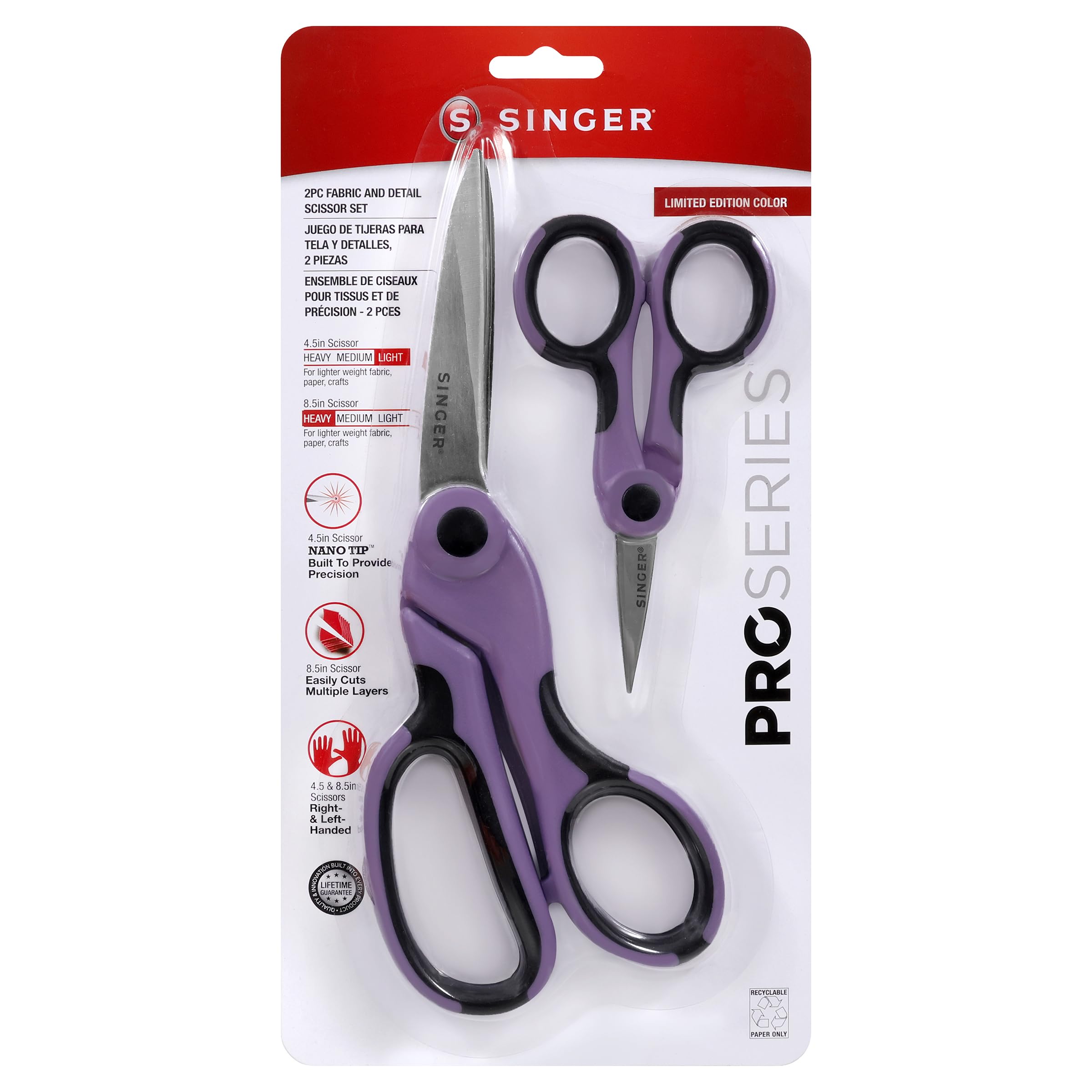 SINGER ProSeries Fabric & Detail Scissors Set