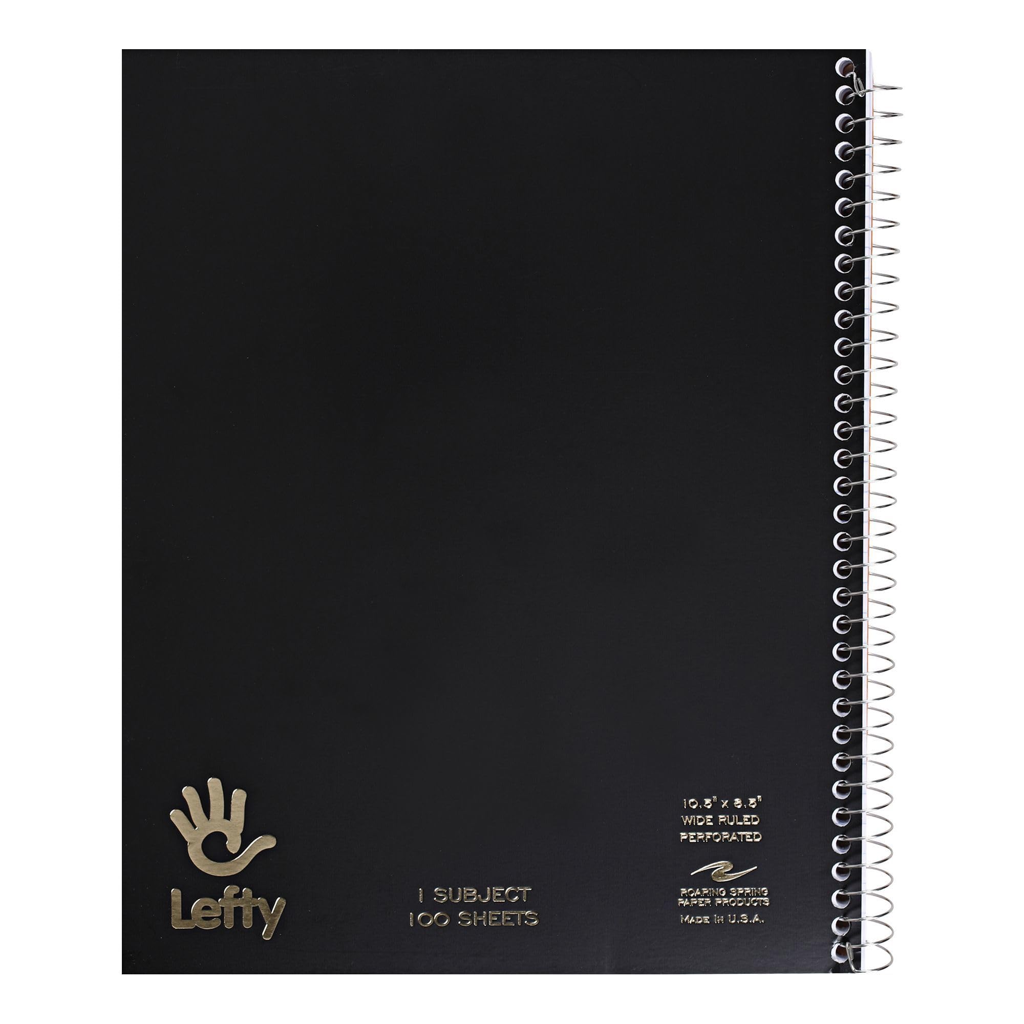 Roaring Spring Lefty Wide-Ruled Spiral Notebook