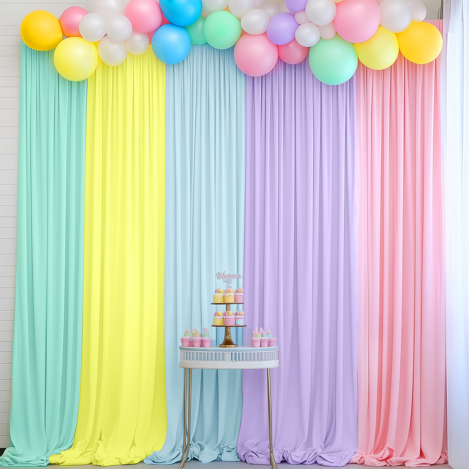 GewoneLife 10×7ft Unicorn Backdrop Curtains