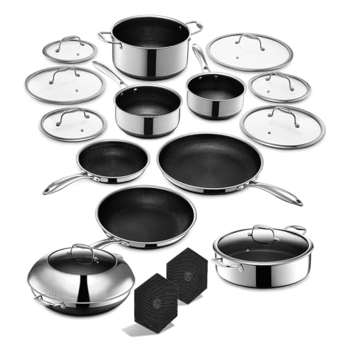 HexClad Hybrid 18-Piece Cookware Set