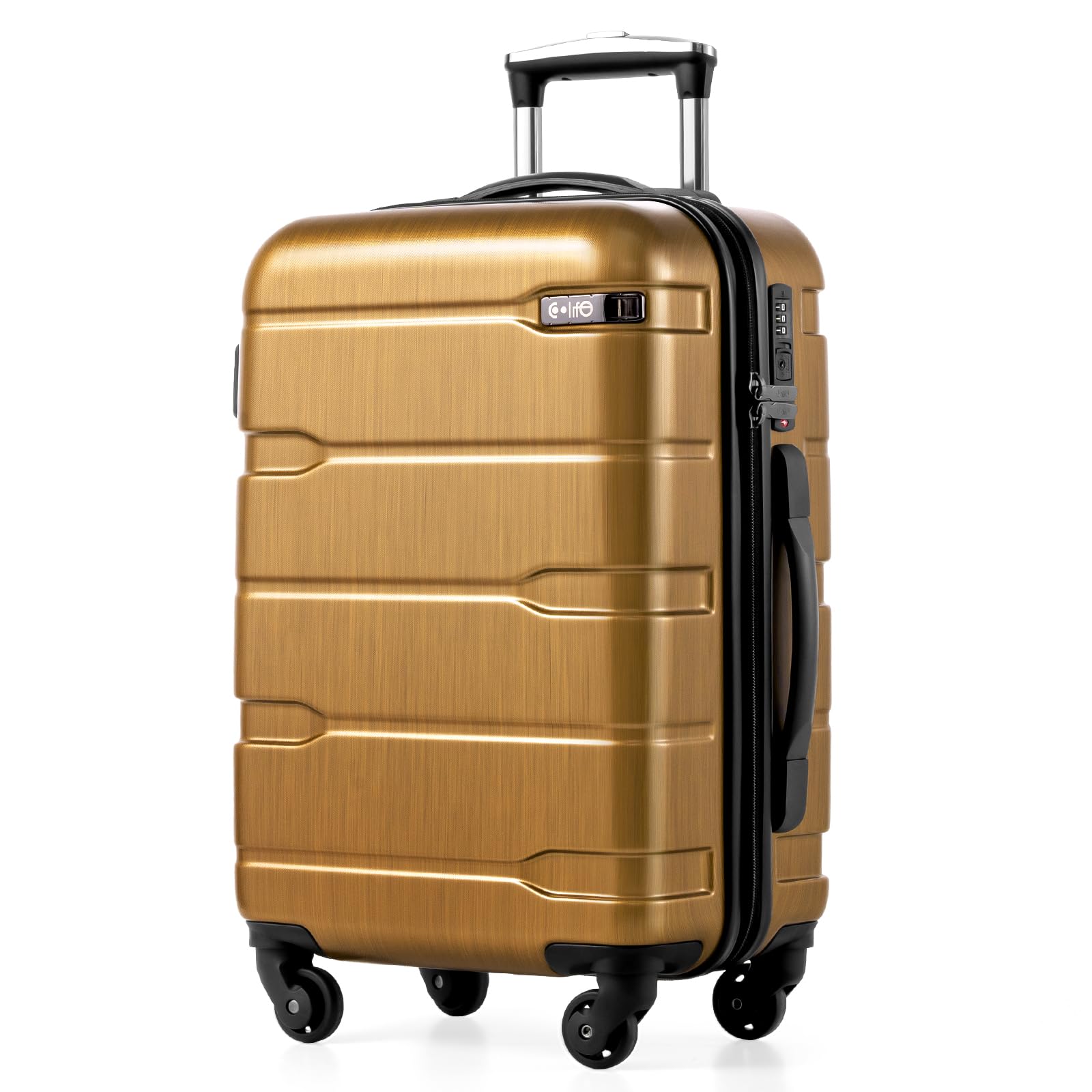 Coolife PC+ABS 20-Inch Expandable Carry-On