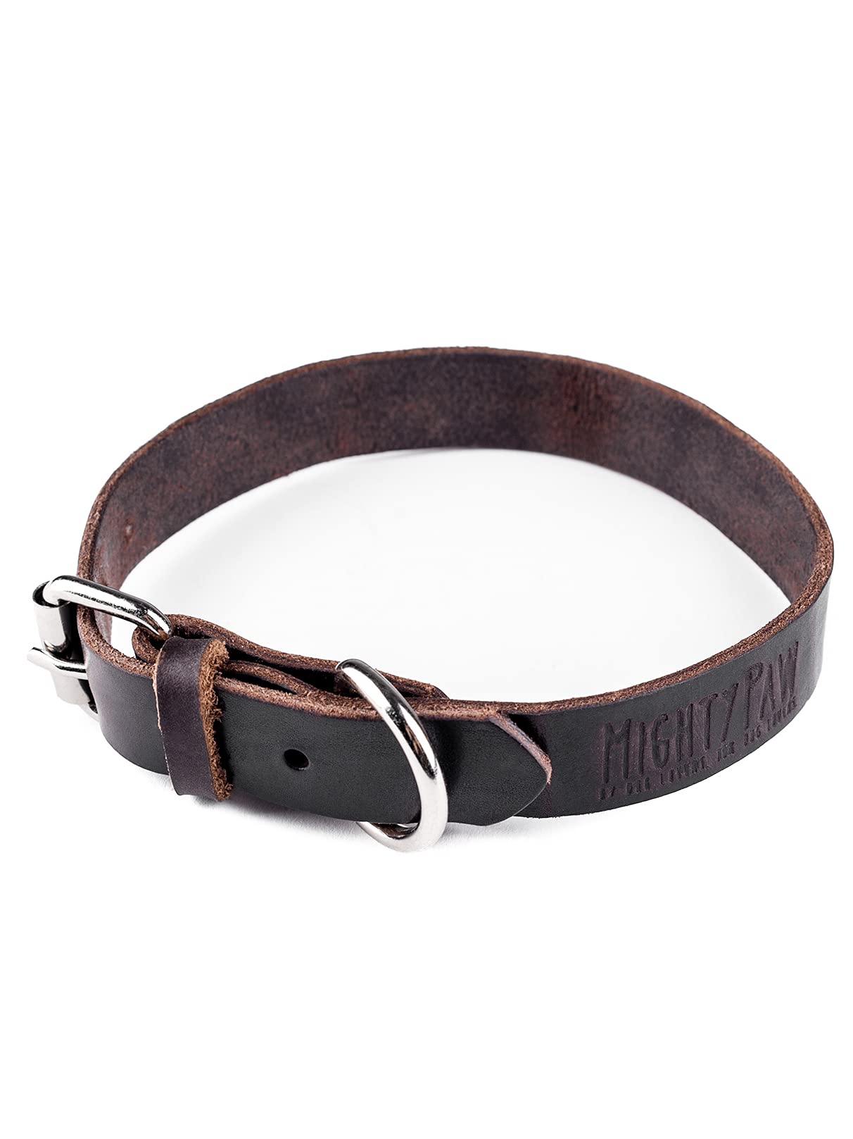 Mighty Paw Leather Dog Collar, Medium