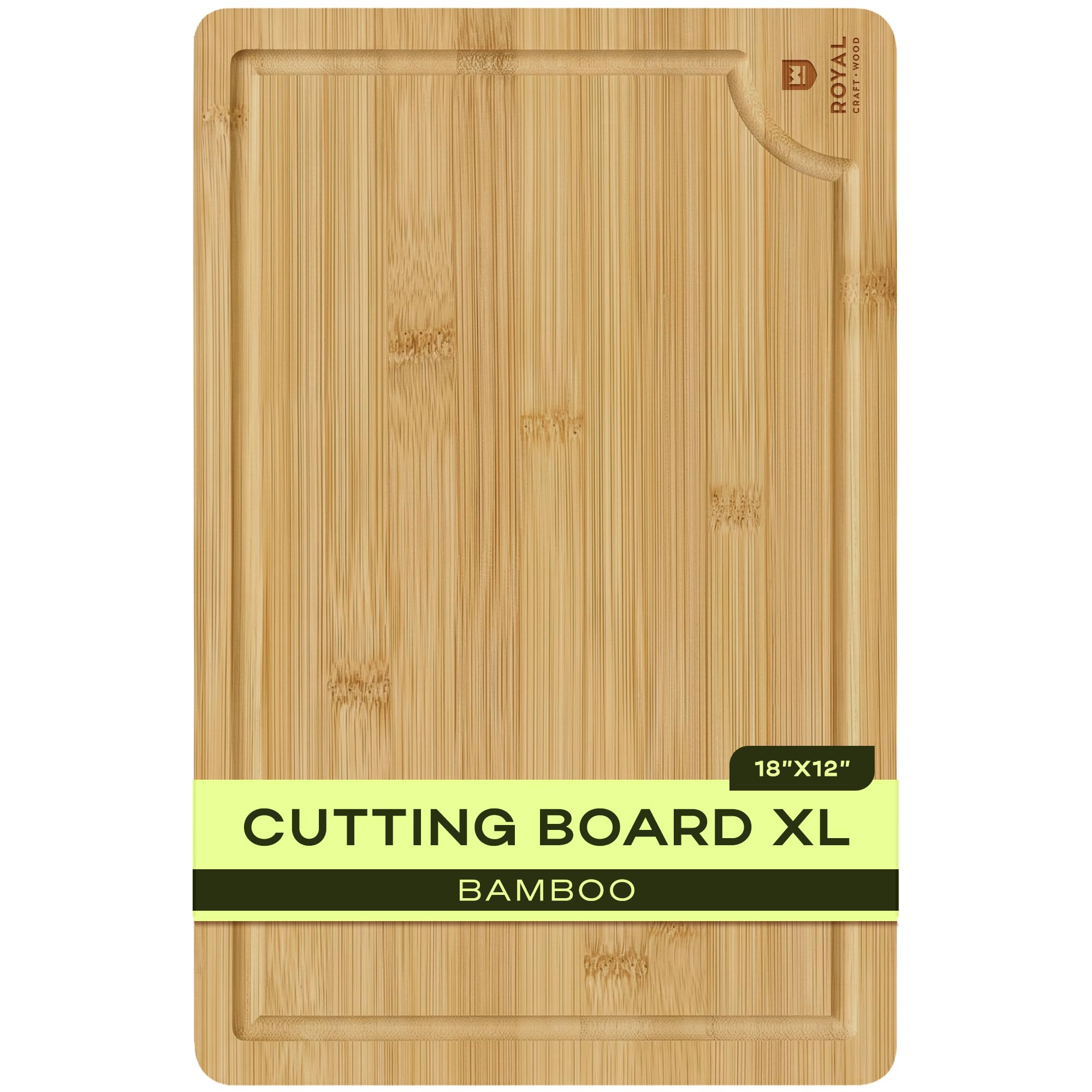 ROYAL CRAFT WOOD Bamboo Cutting Board Set