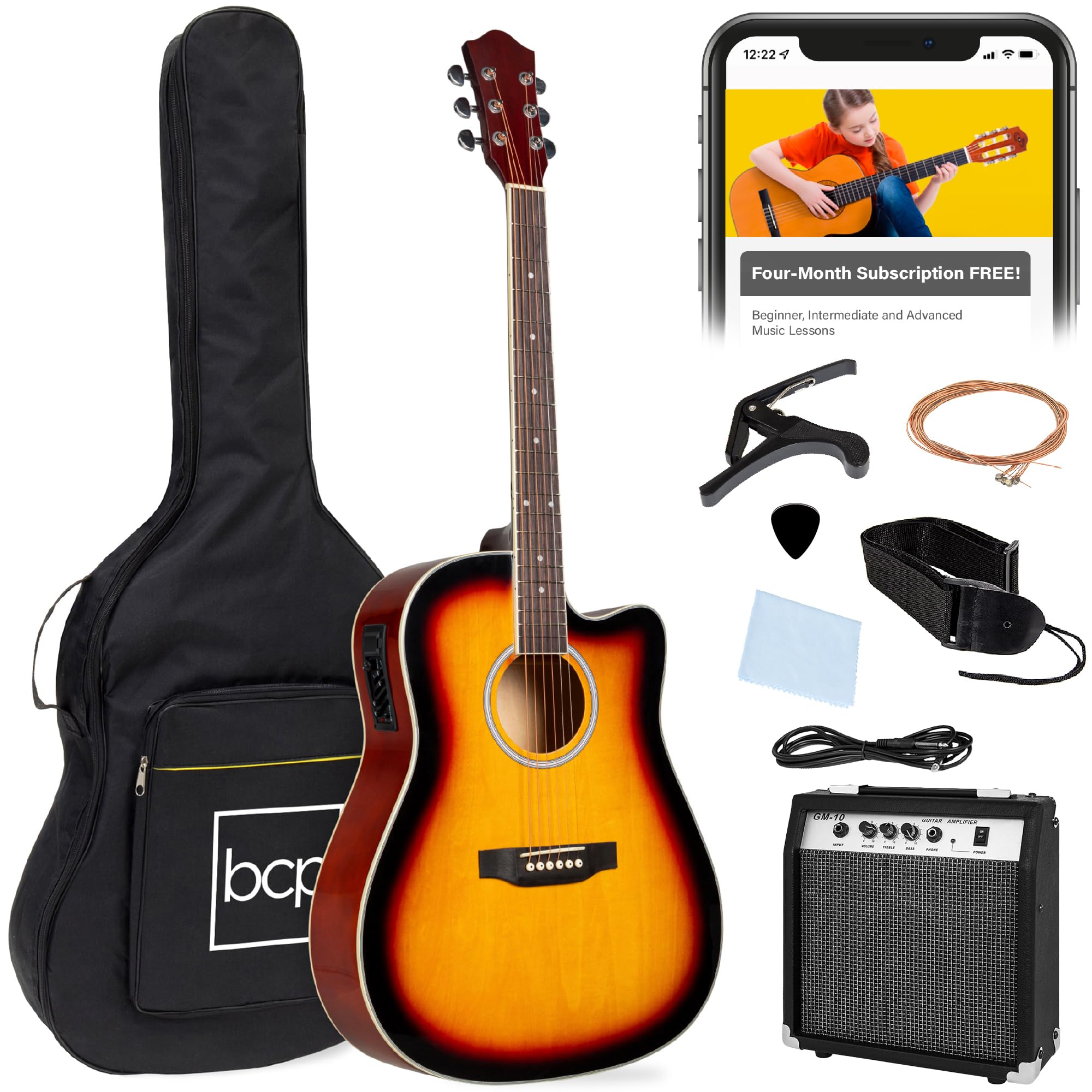 Best Choice Products 41in Acoustic-Electric Set