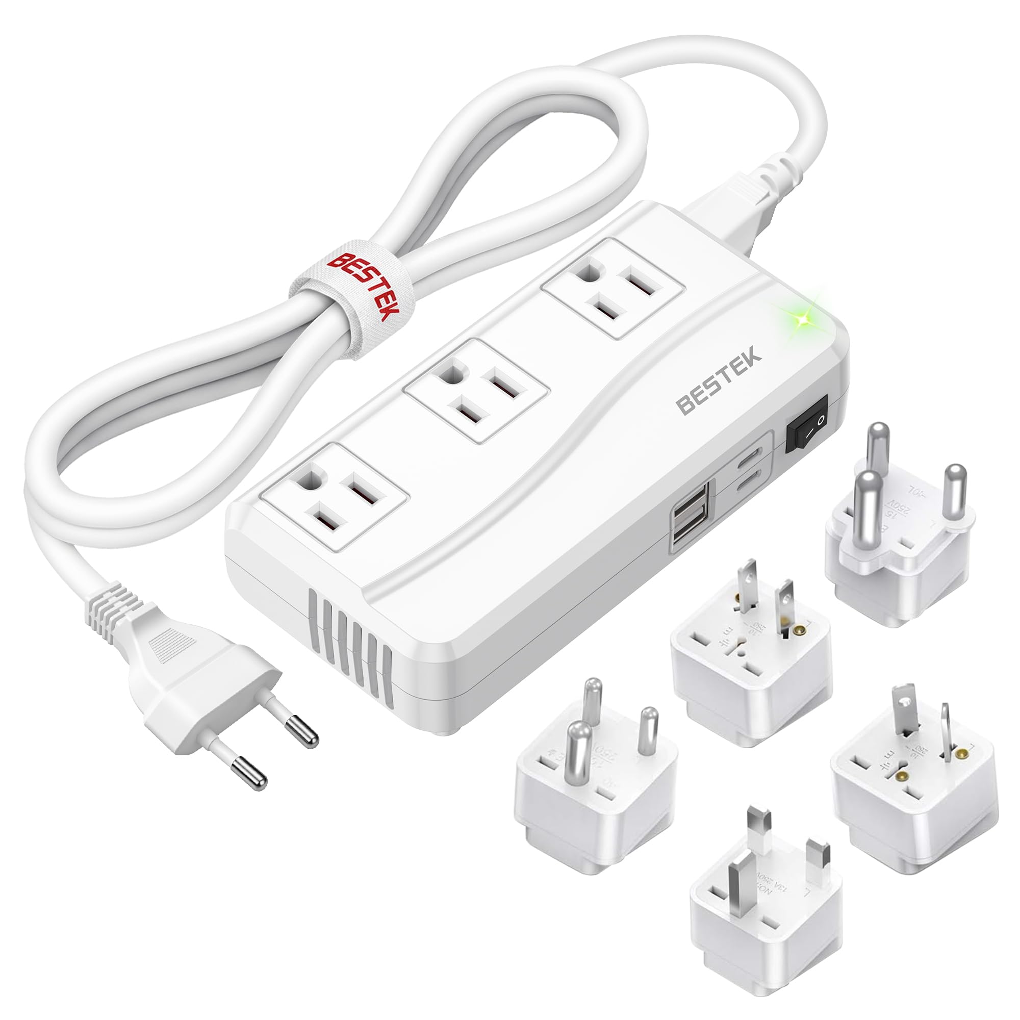 BESTEK 220V to 110V 300W Travel Voltage Converter