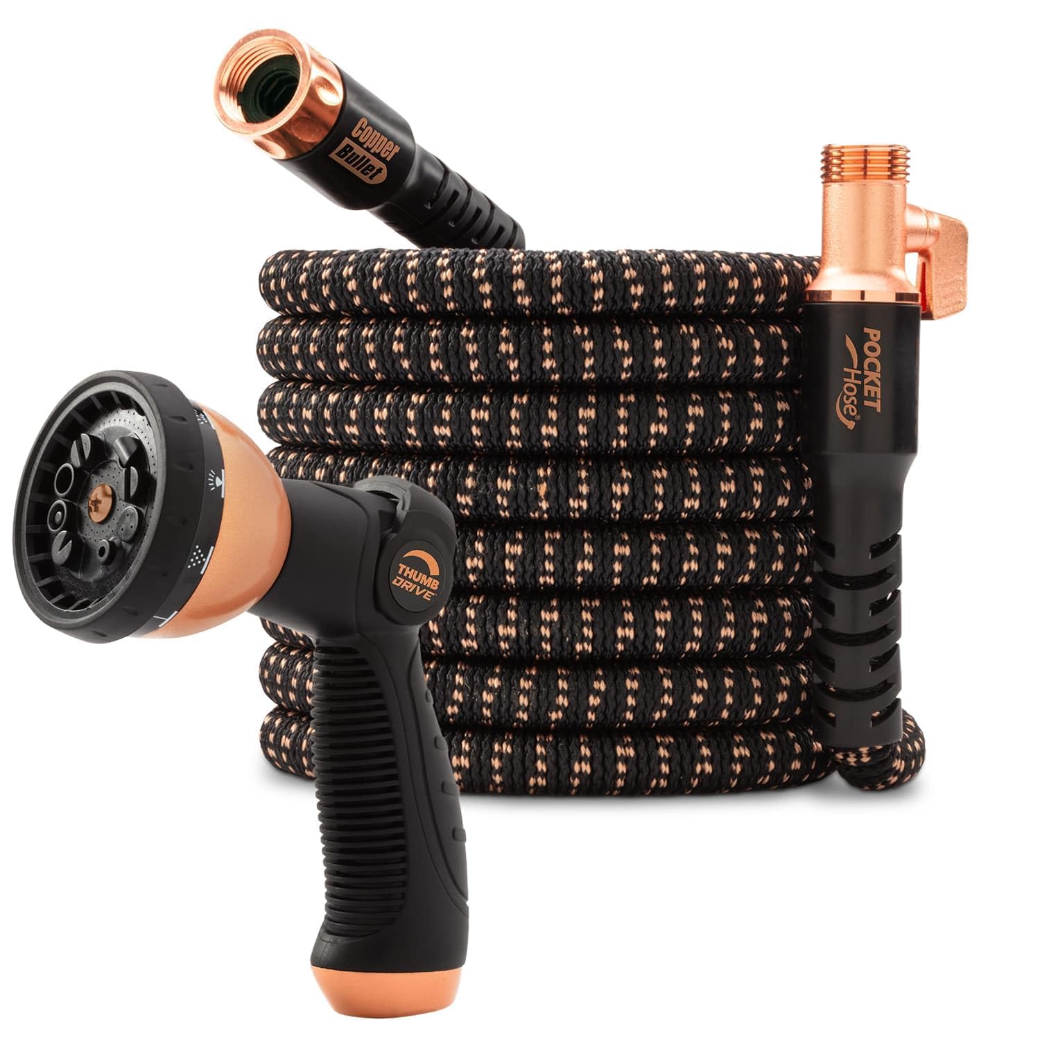 Pocket Hose 75 FT Copper Bullet
