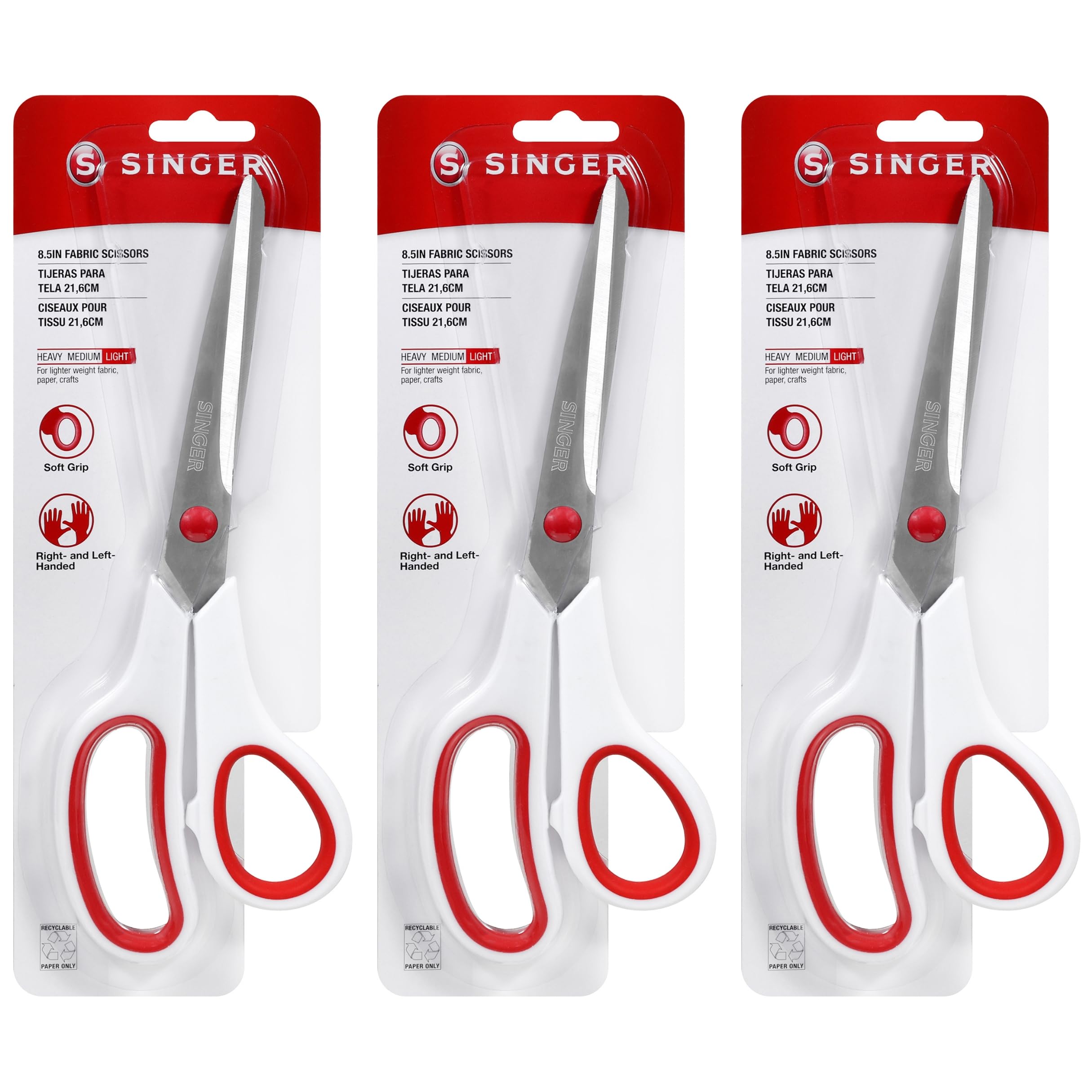 SINGER Fabric Scissors, 3-Pack
