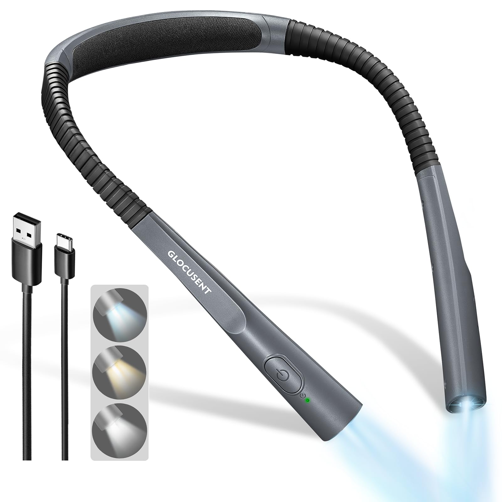 Glocusent Upgraded LED Neck Reading Light