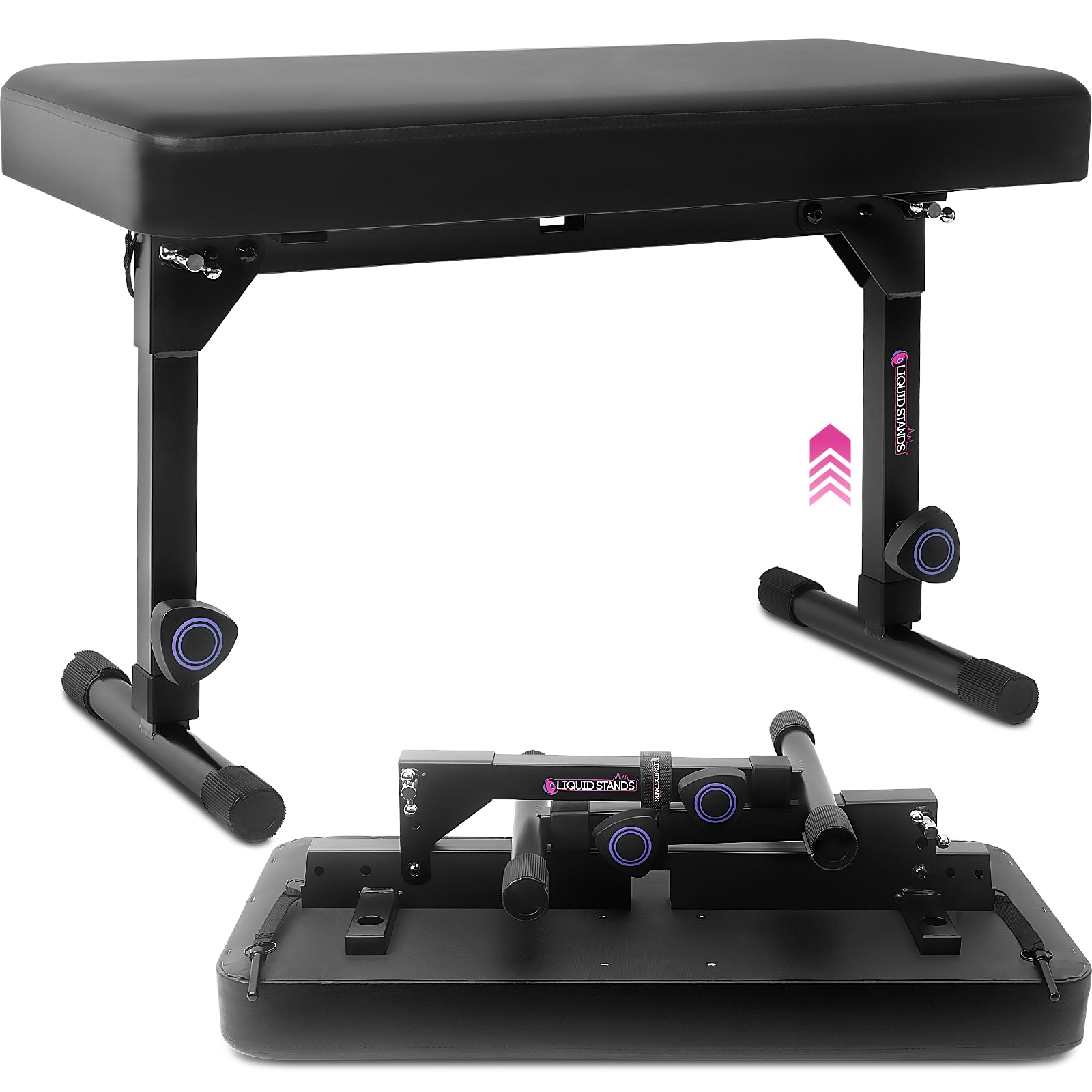 Liquid Stands Foldable Dual Adjustable Piano Bench