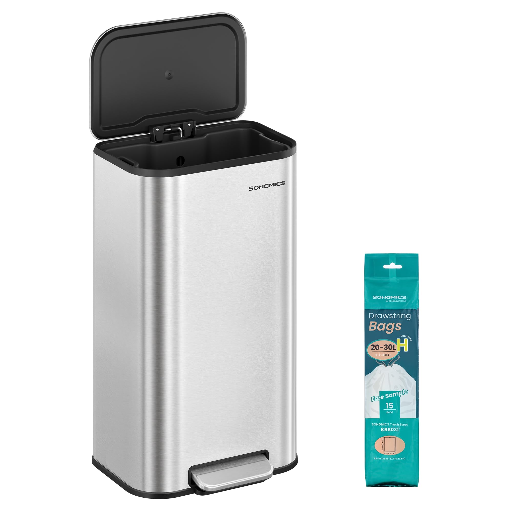SONGMICS 8-Gallon Kitchen Trash Can