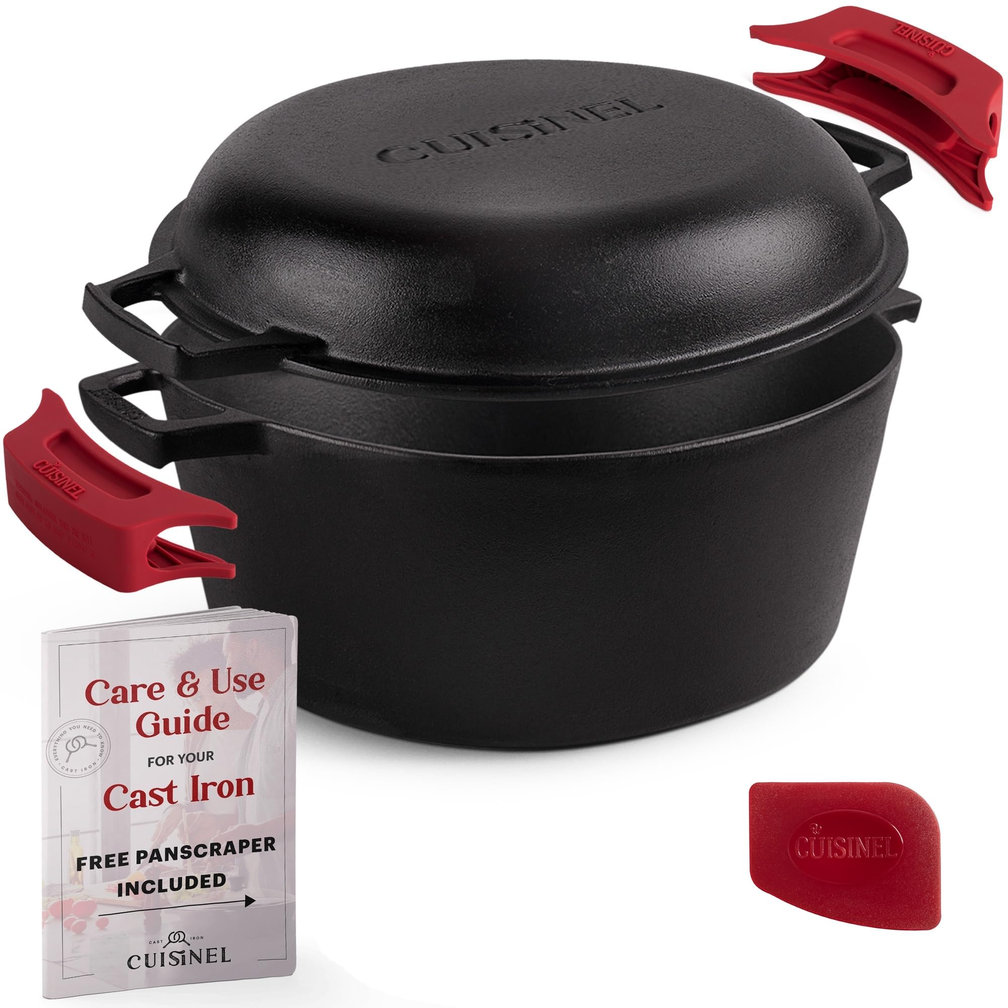 Cuisinel Cast Iron Dutch Oven, 7 Quart