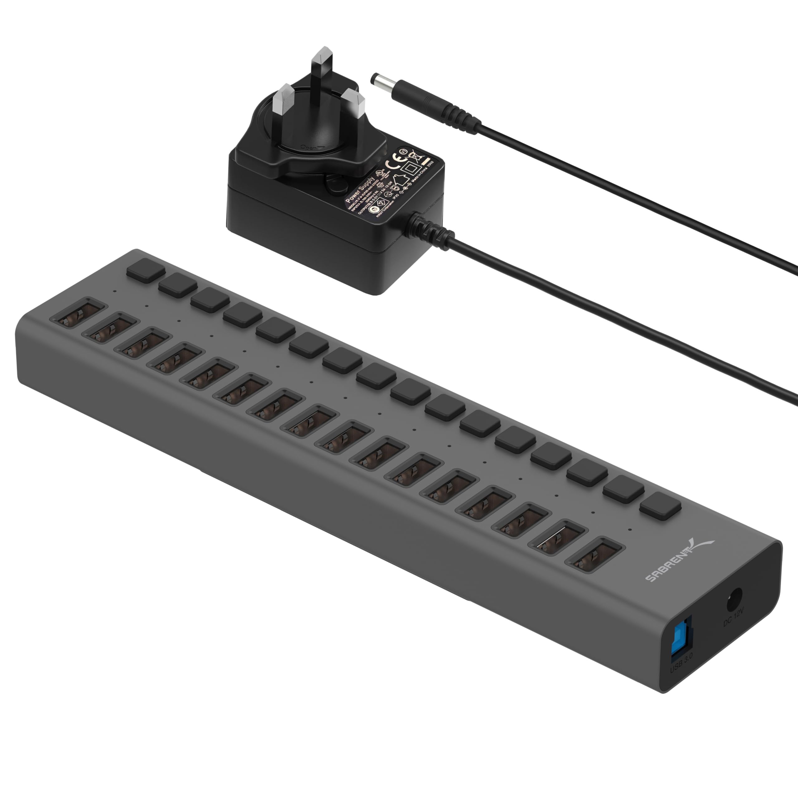 SABRENT 16-Port USB 3.0 Data Hub (HB-PU16)