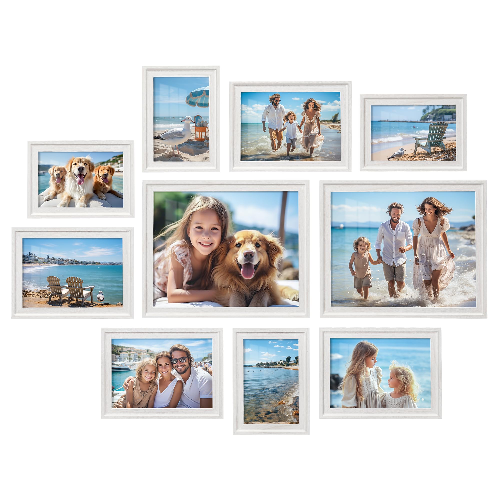 SONGMICS 10-Frame Set with 16 Mats