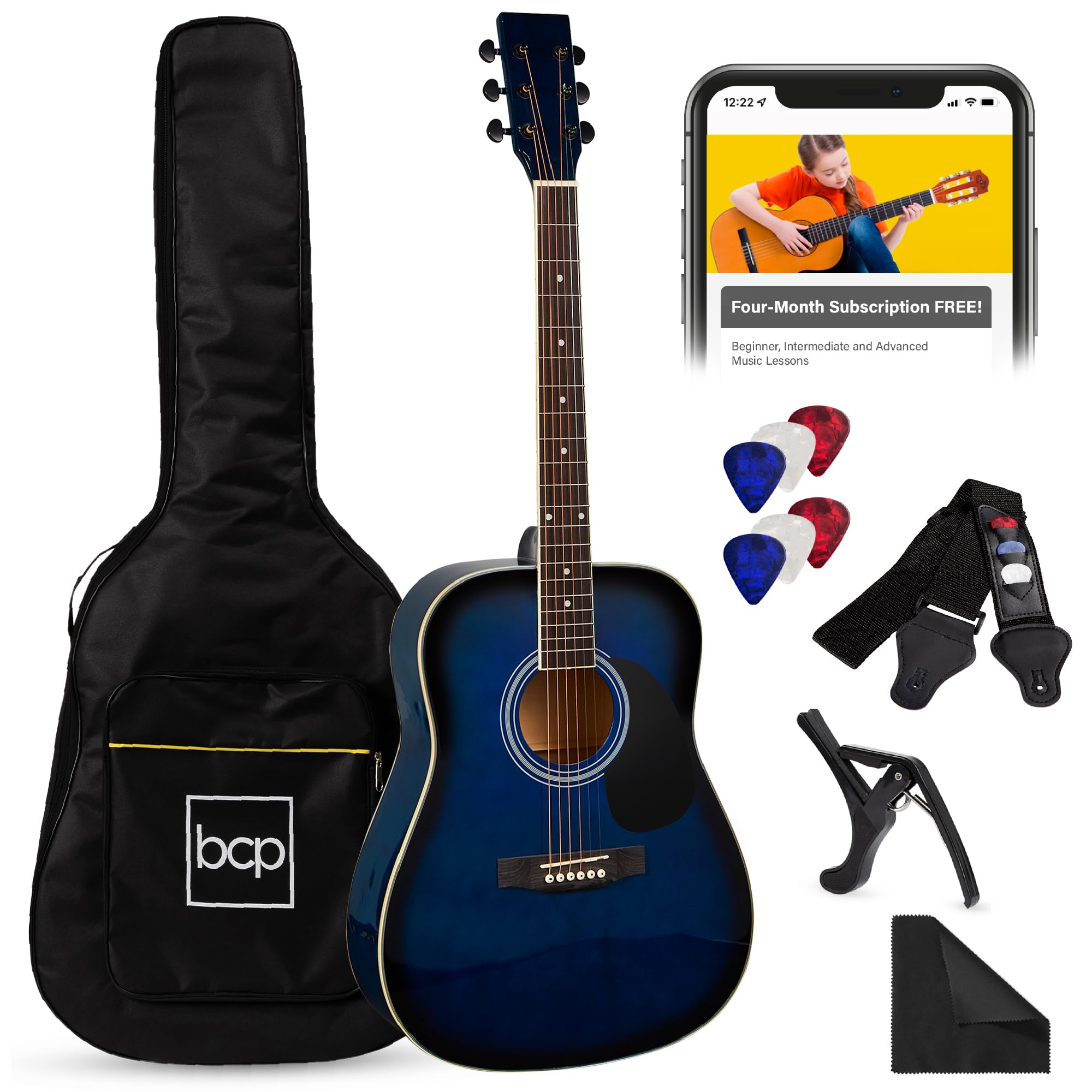 Best Choice Products 41in Full Size Beginner Acoustic Guitar