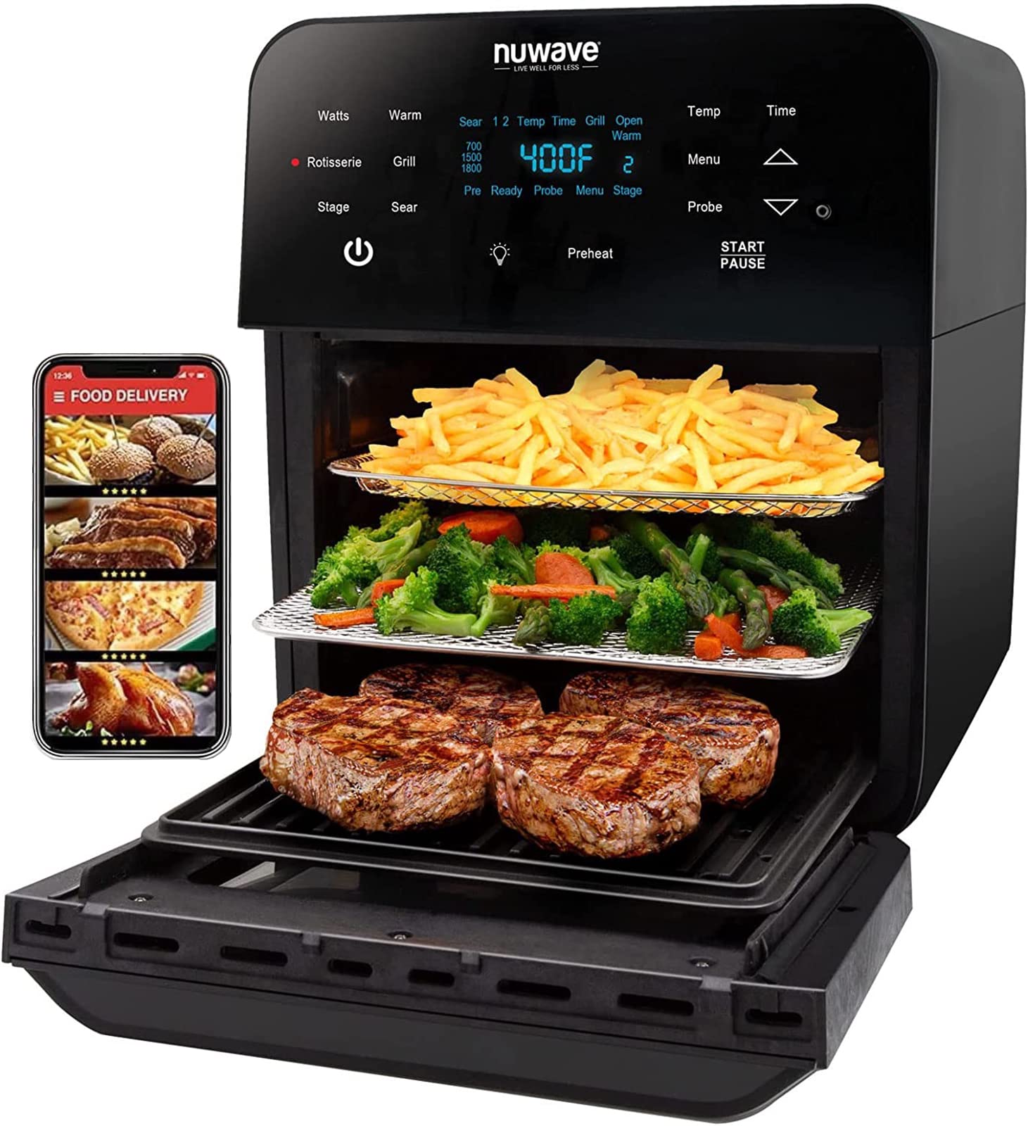 Nuwave Brio 15.5Qt Air Fryer Oven