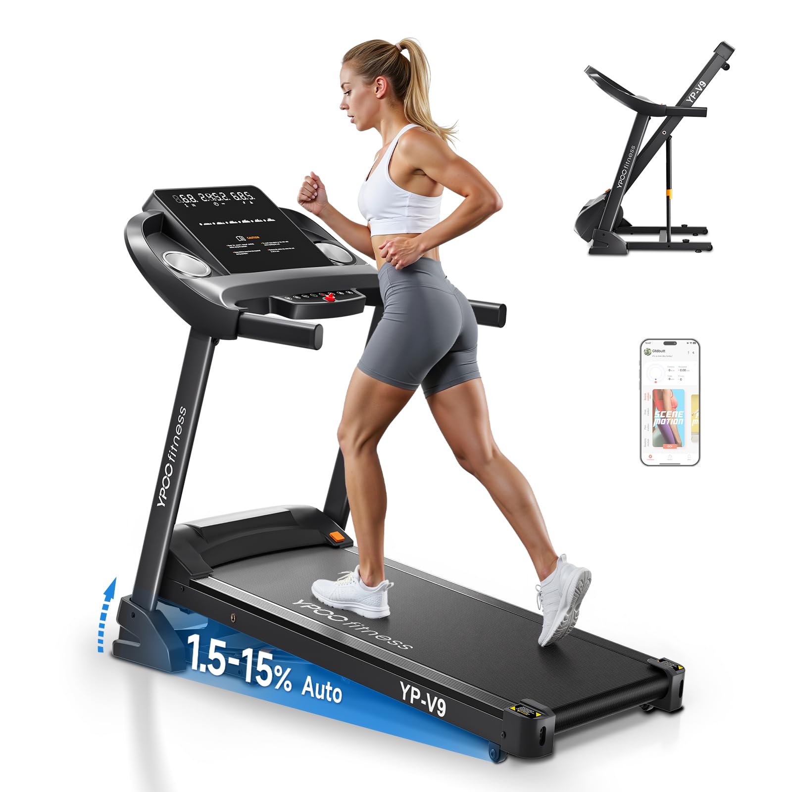 YPOO Home Treadmill, 8.0 MPH