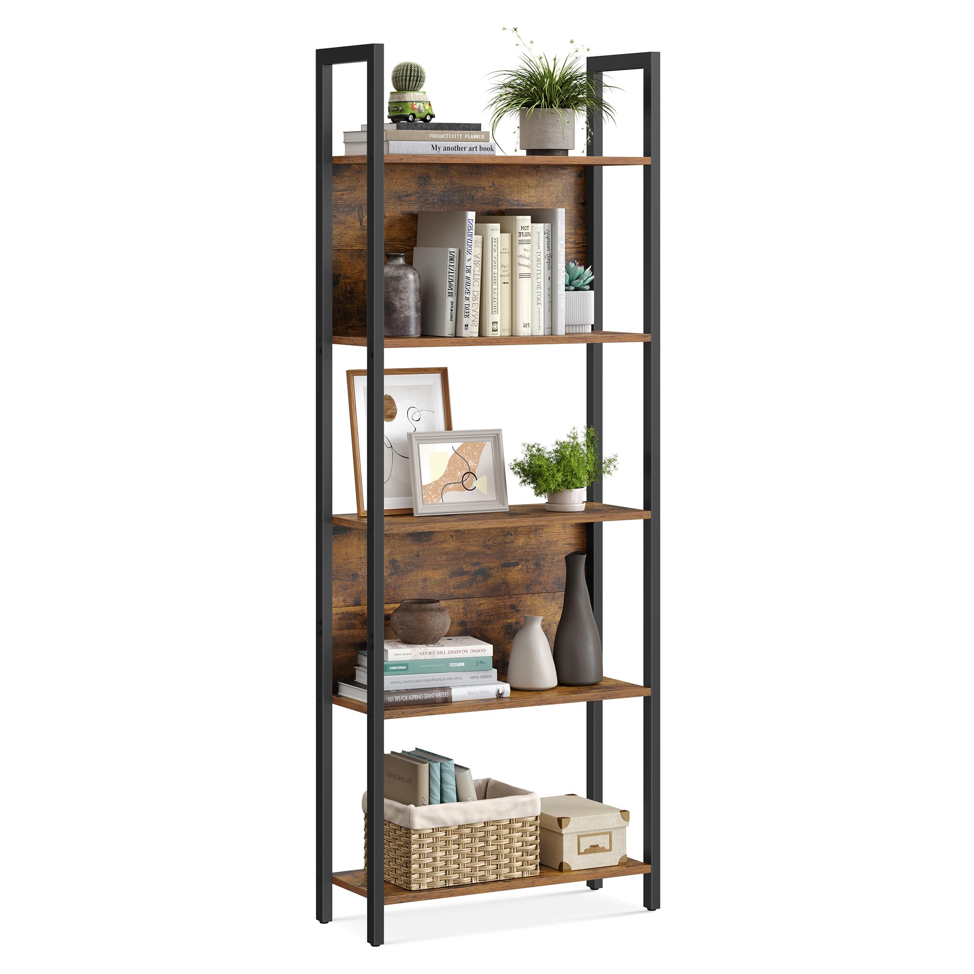 VASAGLE 5-Tier Industrial Bookshelf