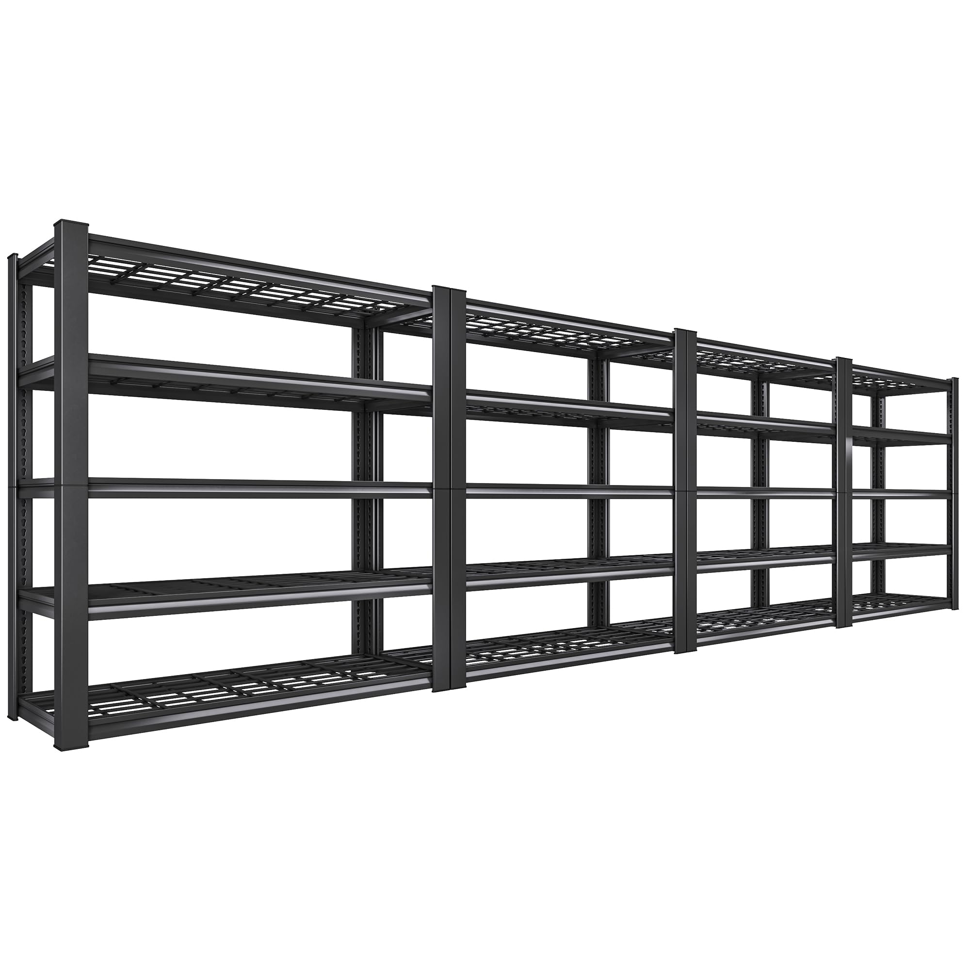 REIBII 5-Tier Adjustable Metal Shelves, 4-Pack