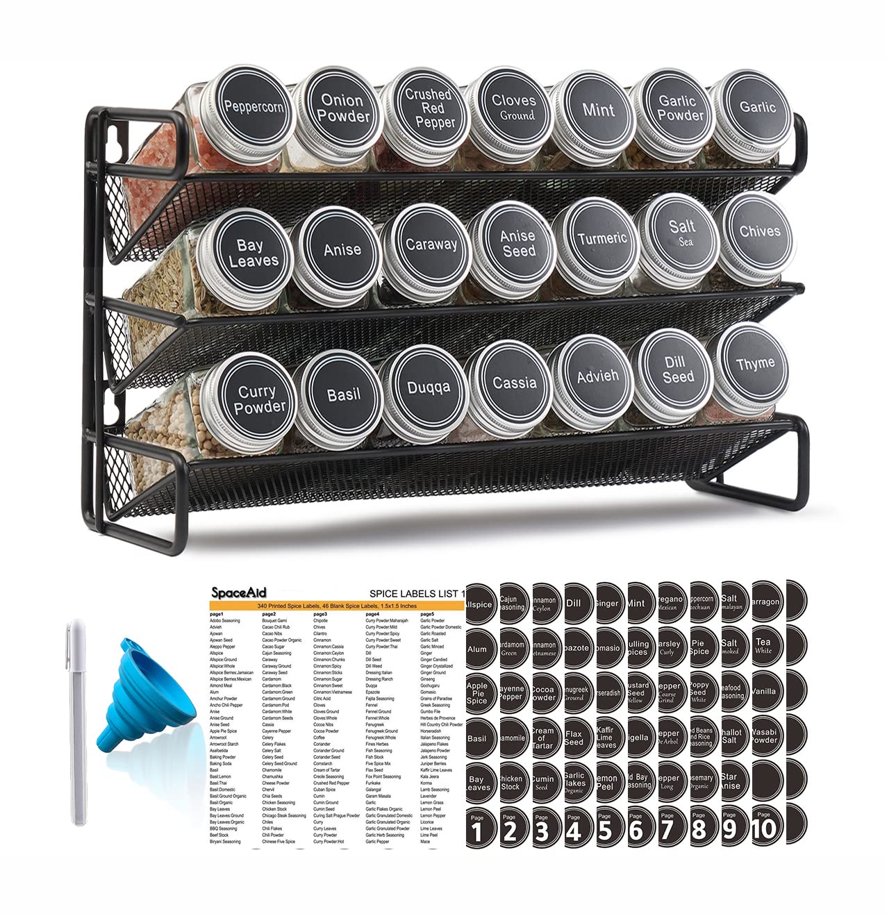 SpaceAid 21-Jar Spice Rack Organizer