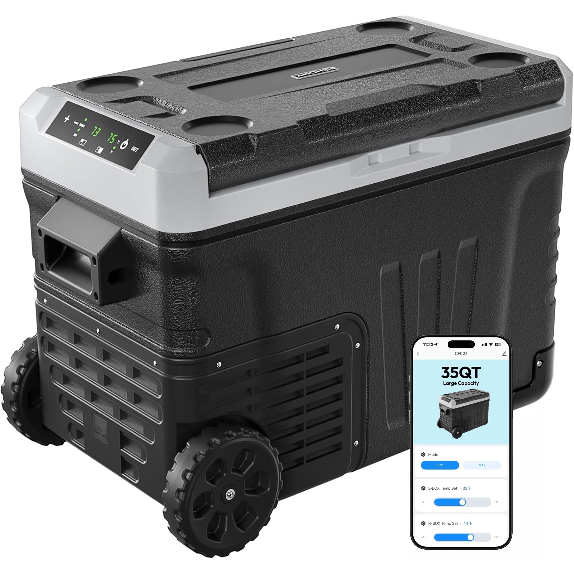 EUHOMY 35QT Dual Zone Refrigerator
