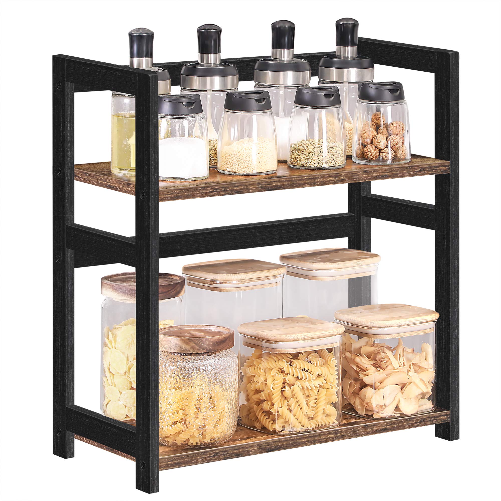 SONGMICS Bamboo 2-Tier Spice Rack