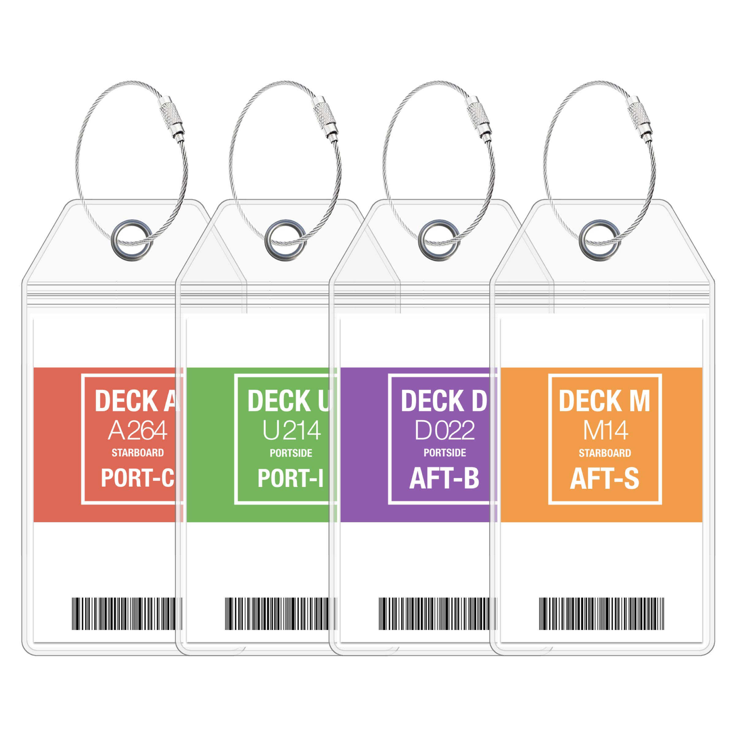 Cruise On Carnival and Seabourn Tag Holders (4-Pack)