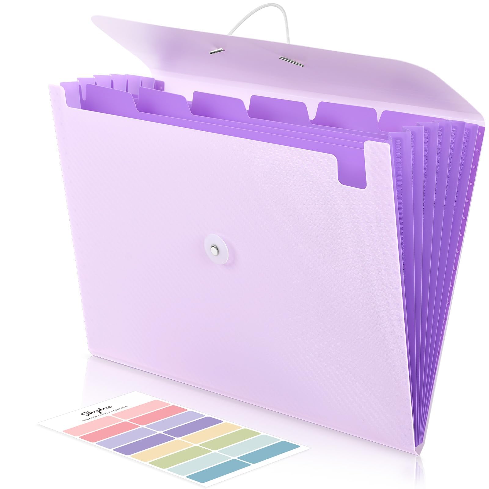 SKYDUE 7-Pocket Expanding Folder, Purple