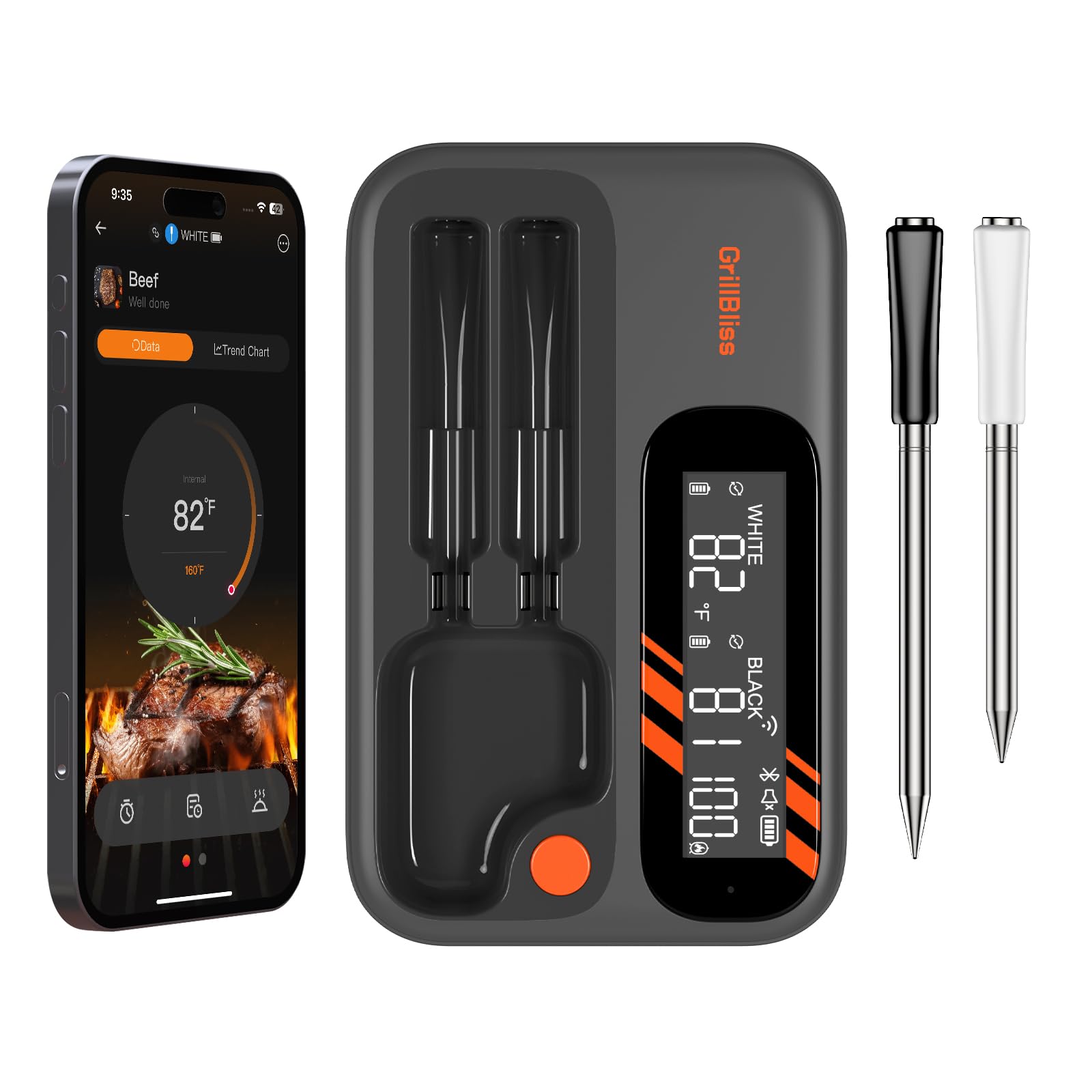 Wireless Meat Thermometer with Dual Probes