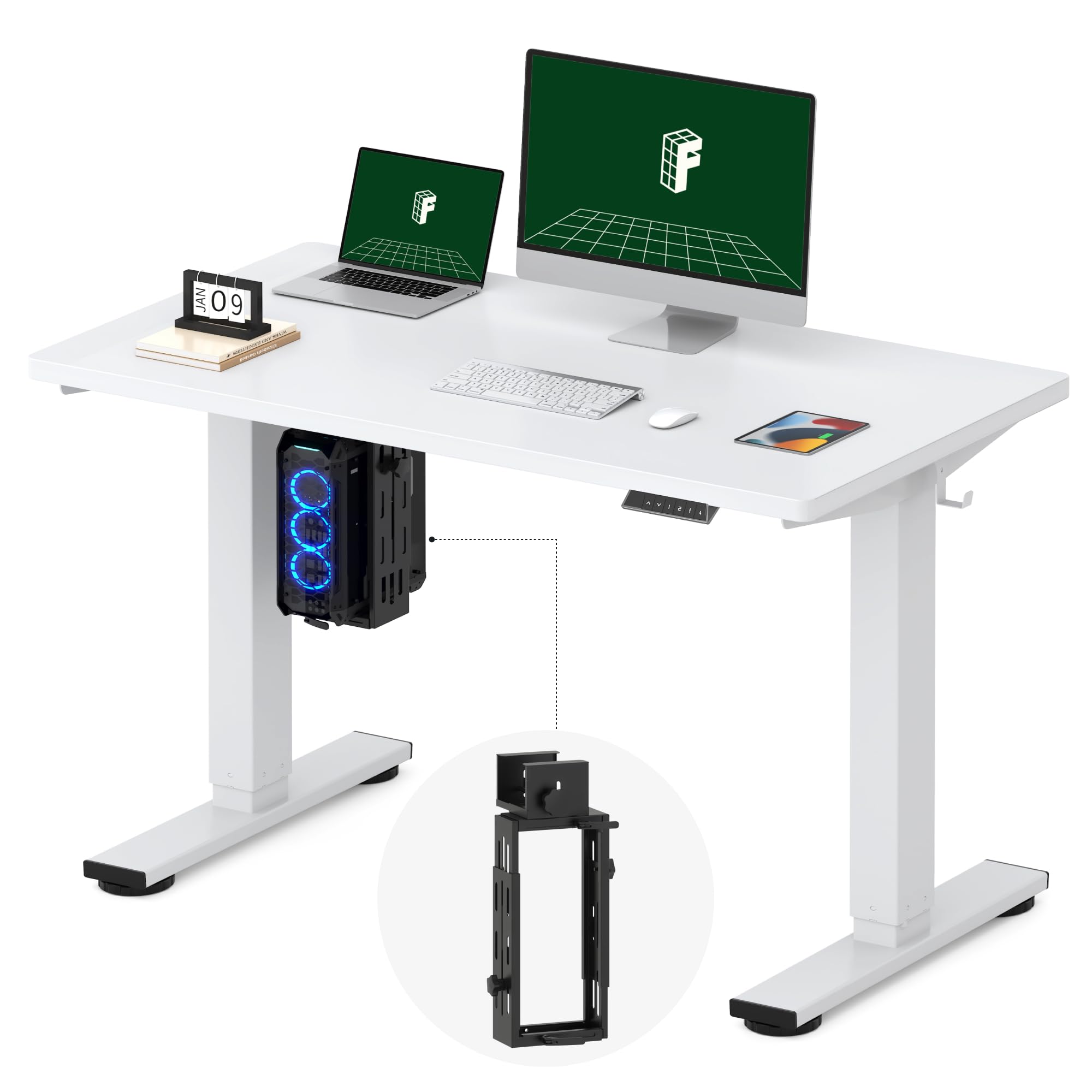 FLEXISPOT EN2 48-by-24-Inch Desk Bundle