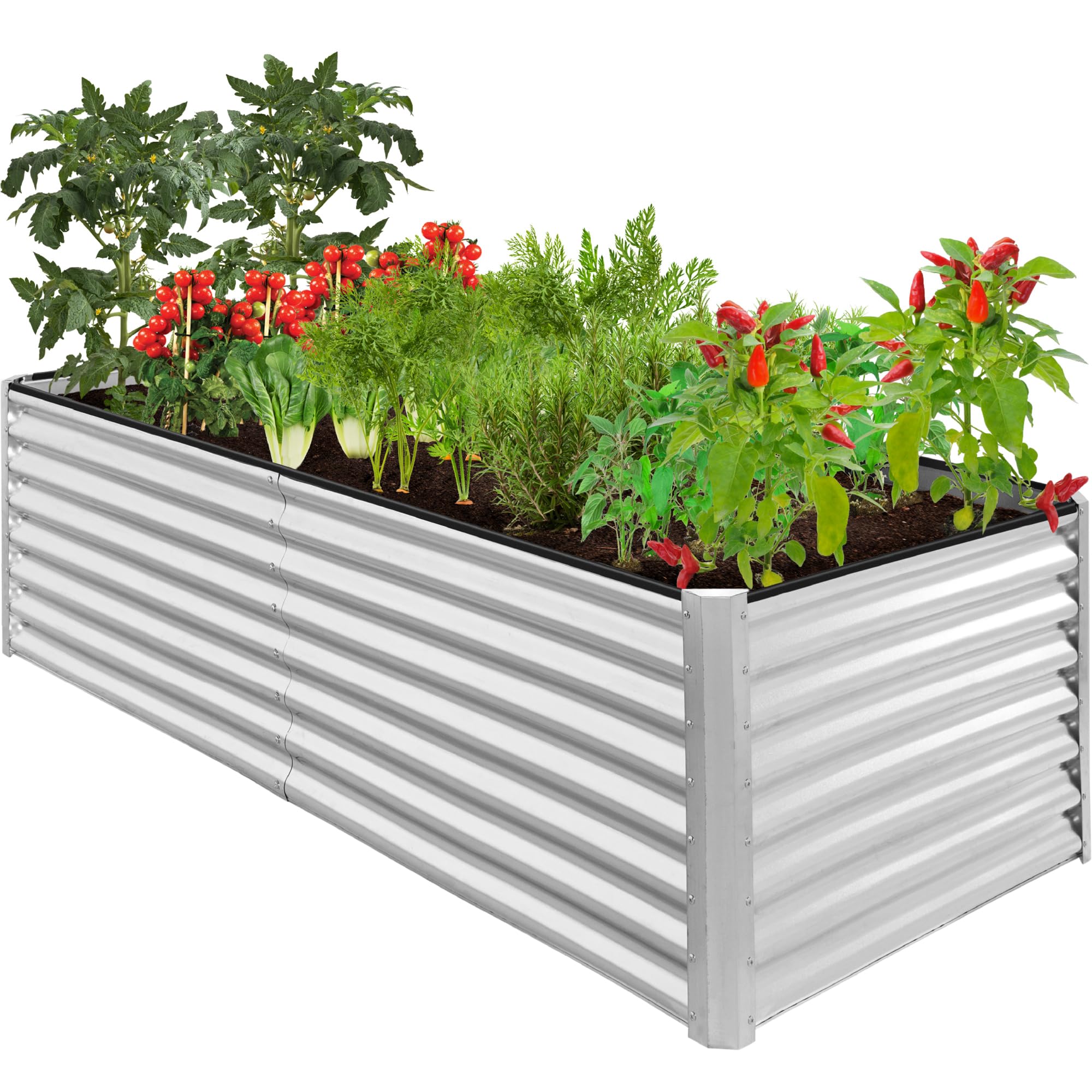 Best Choice Products 8x4x2ft Metal Raised Bed