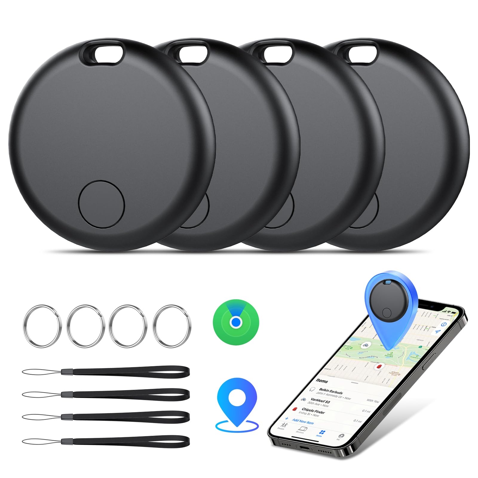 weTag pro Bluetooth Tracker Tags, 4-Pack