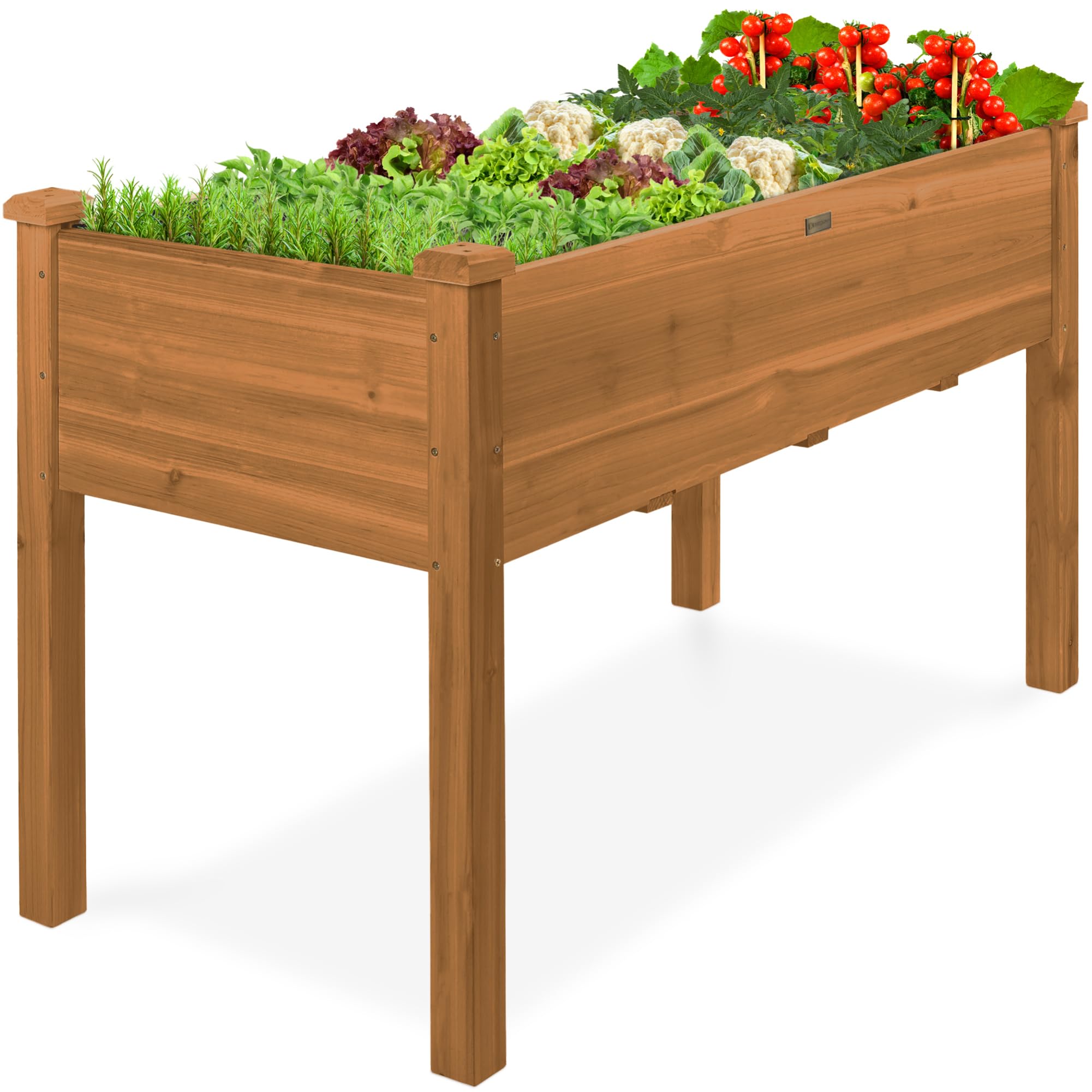 Best Choice Products 48x24x30in Wood Planter