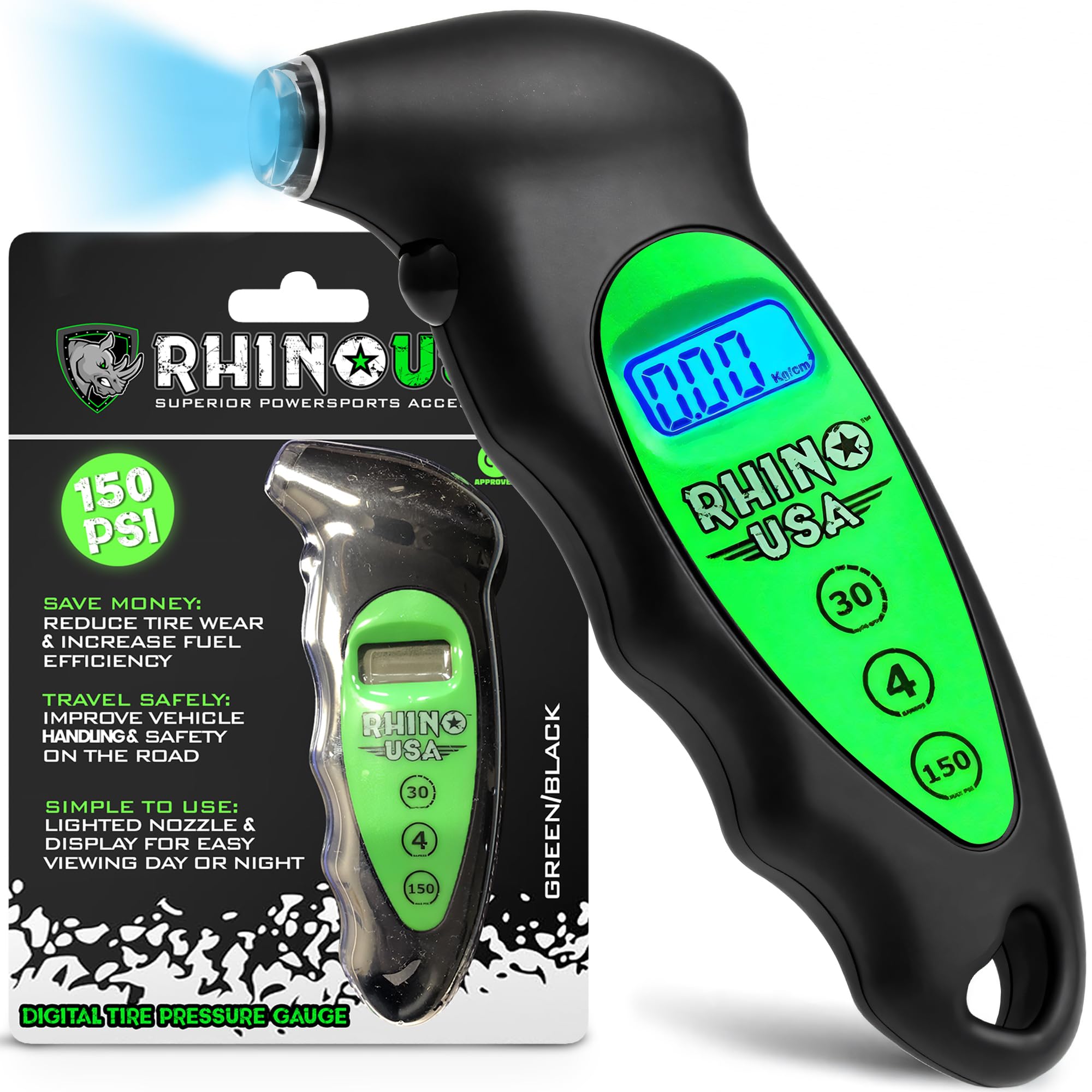 Rhino USA Digital Tire Pressure Gauge