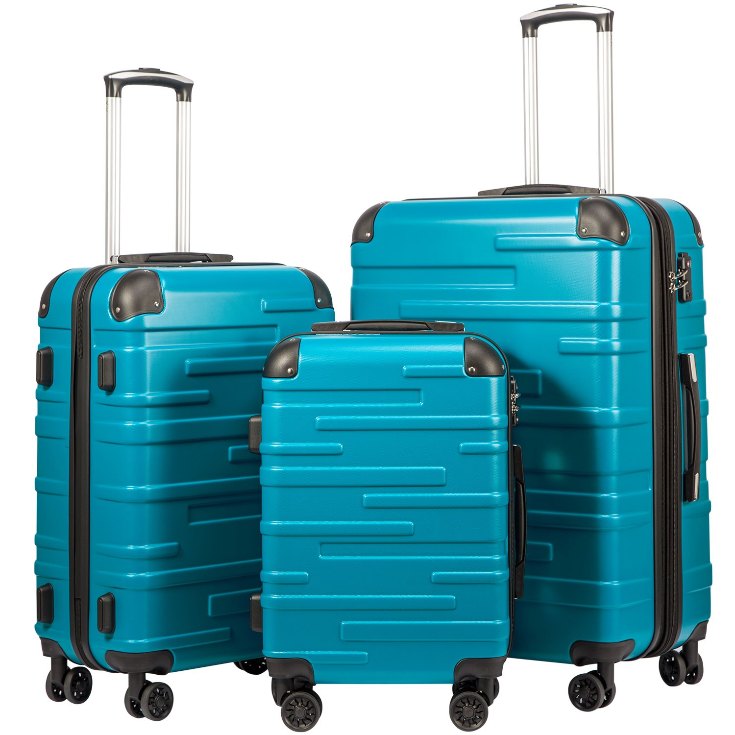 Coolife Hardside Luggage 3 Piece Set