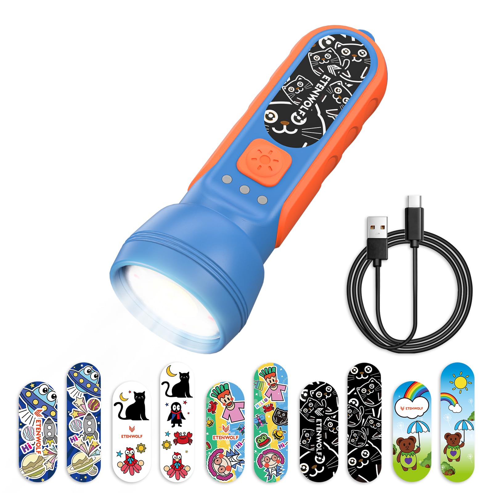 ETENWOLF L1 Rechargeable Flashlight for Kids