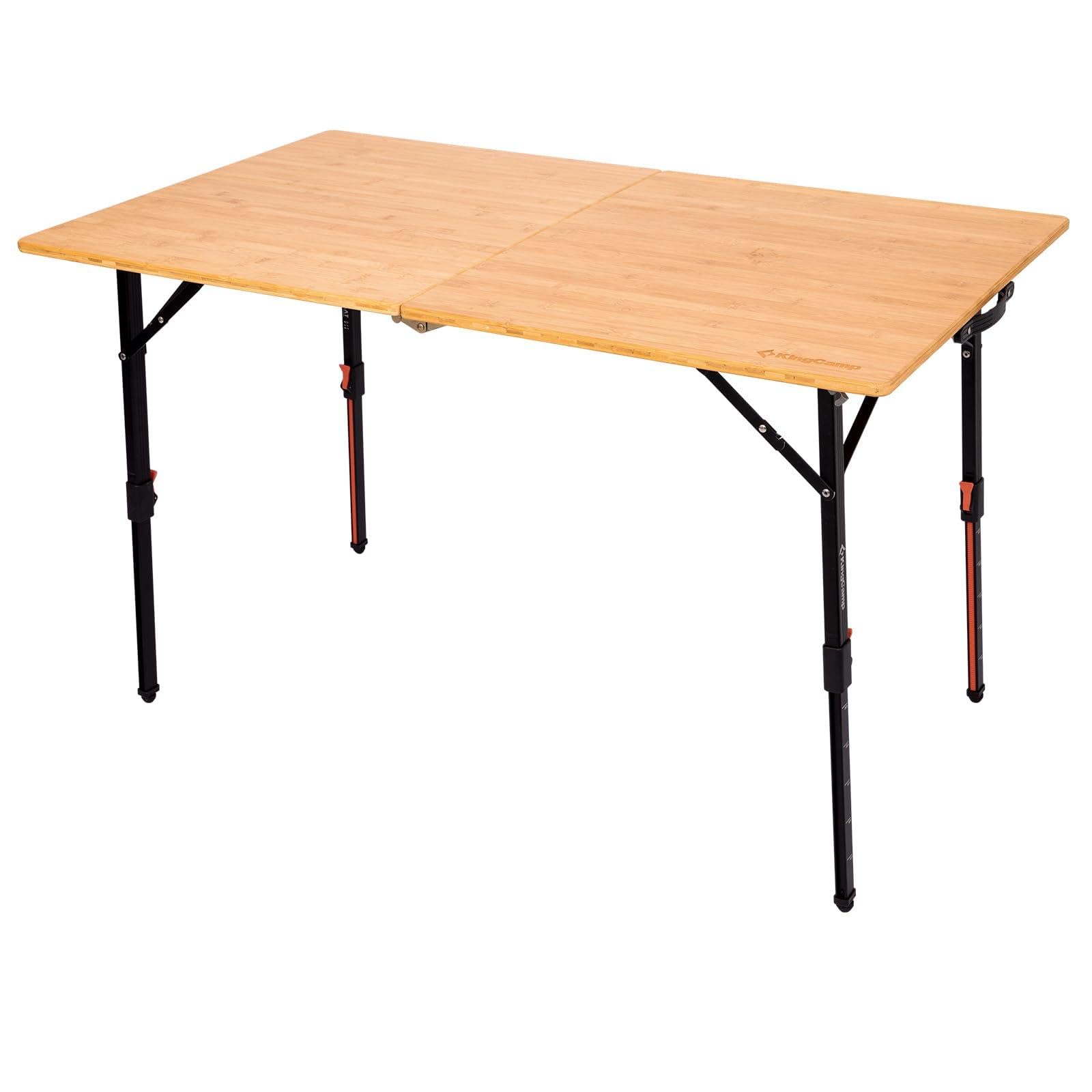 KingCamp Bamboo Folding Table, 47 Inch