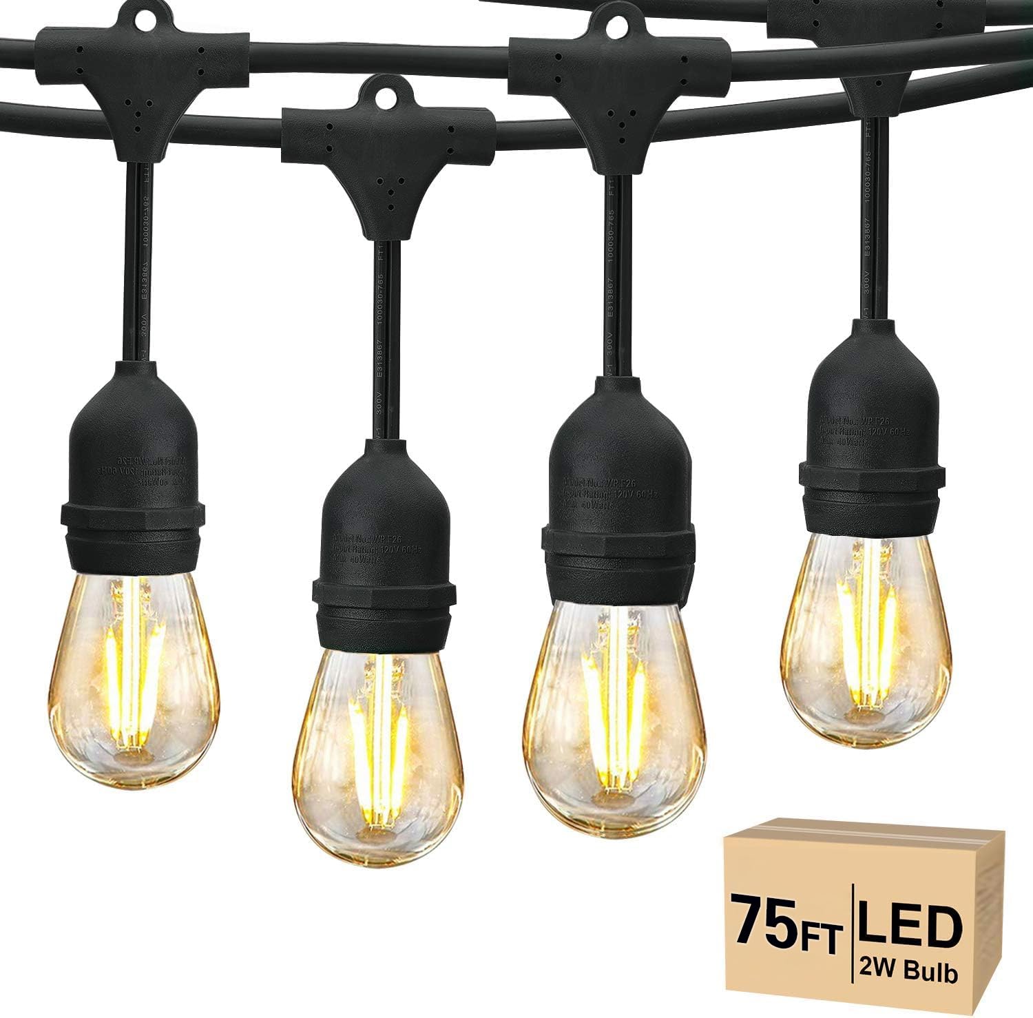Svater 75 FT 2W S14 Outdoor String Lights