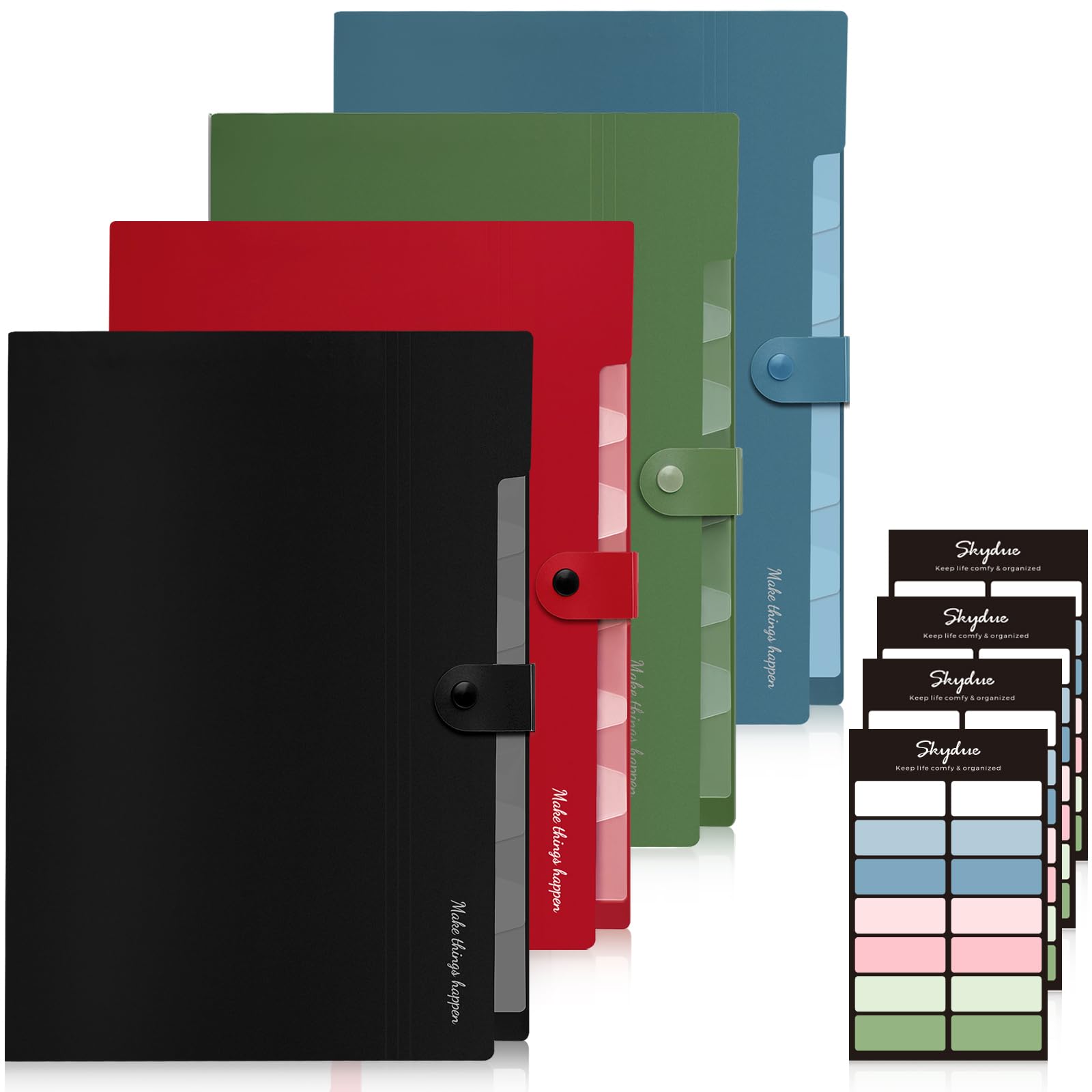 SKYDUE 8-Pocket Accordion File Organizer Set
