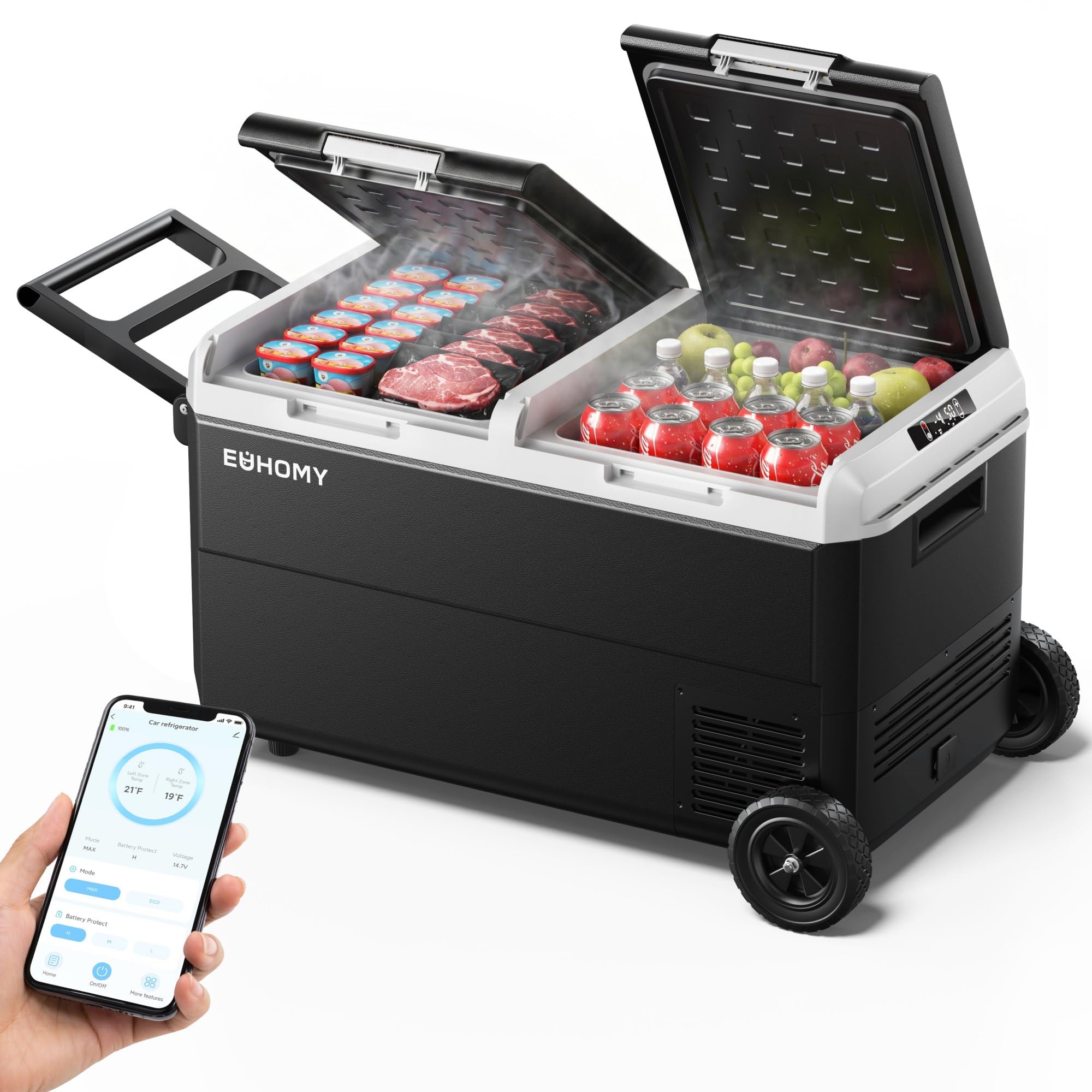 EUHOMY 80QT Dual-Zone Refrigerator