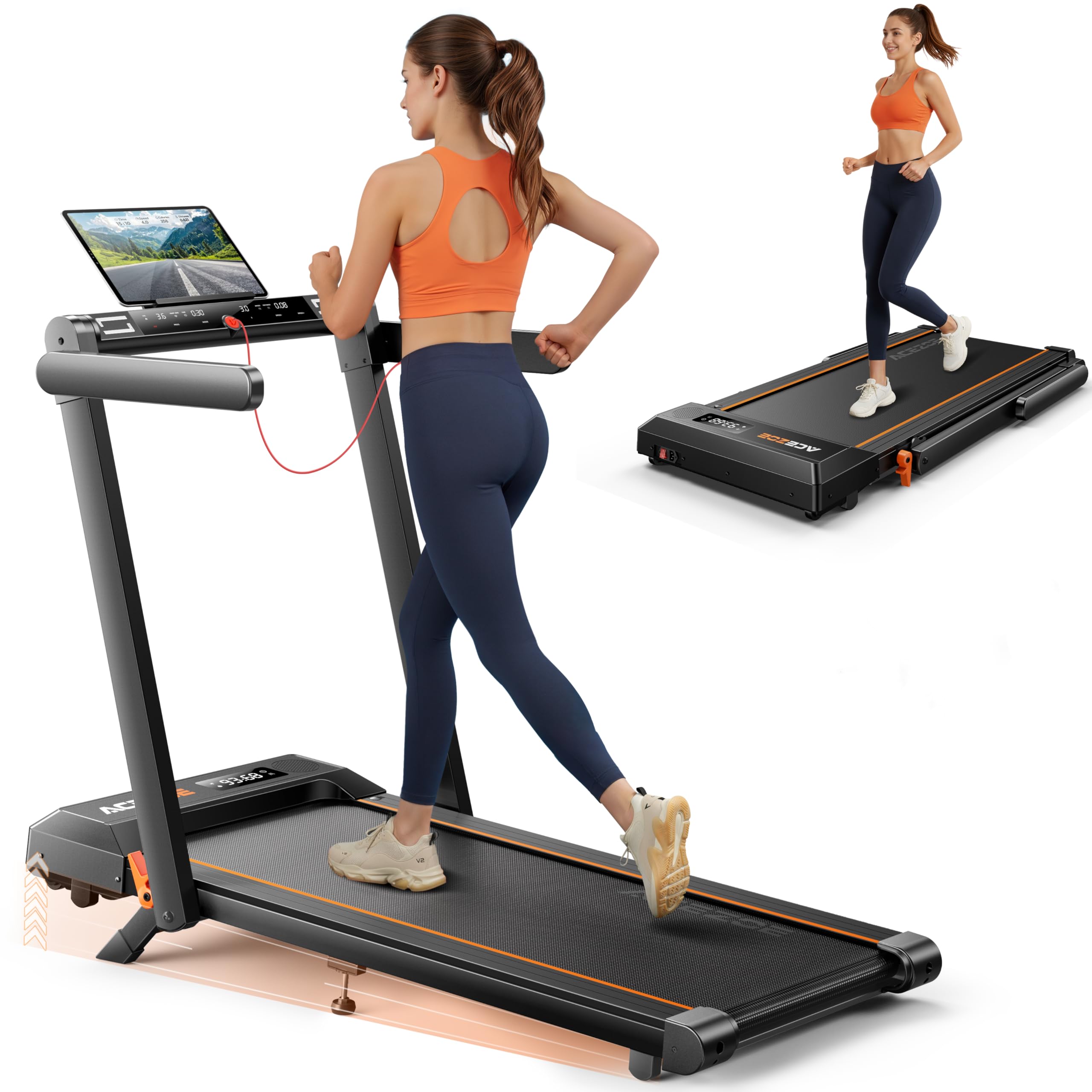 Acezoe Folding Treadmill with 10% Incline