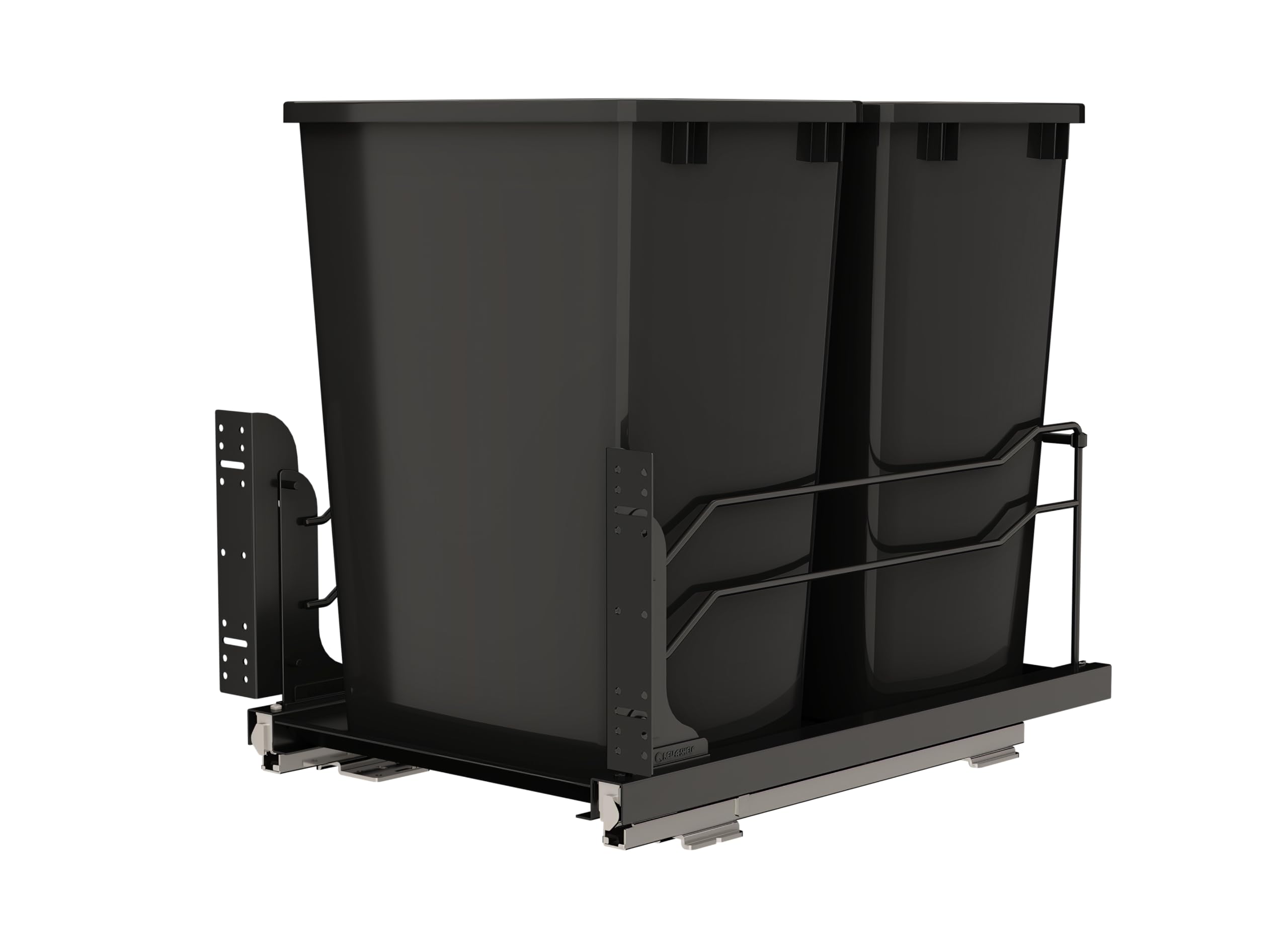 Rev-A-Shelf Double Pullout Waste Container, 35 Quart