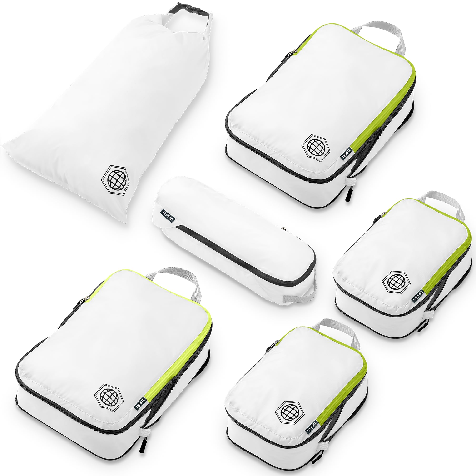 TRIPPED Travel Gear Compression Packing Cubes 6-Pack