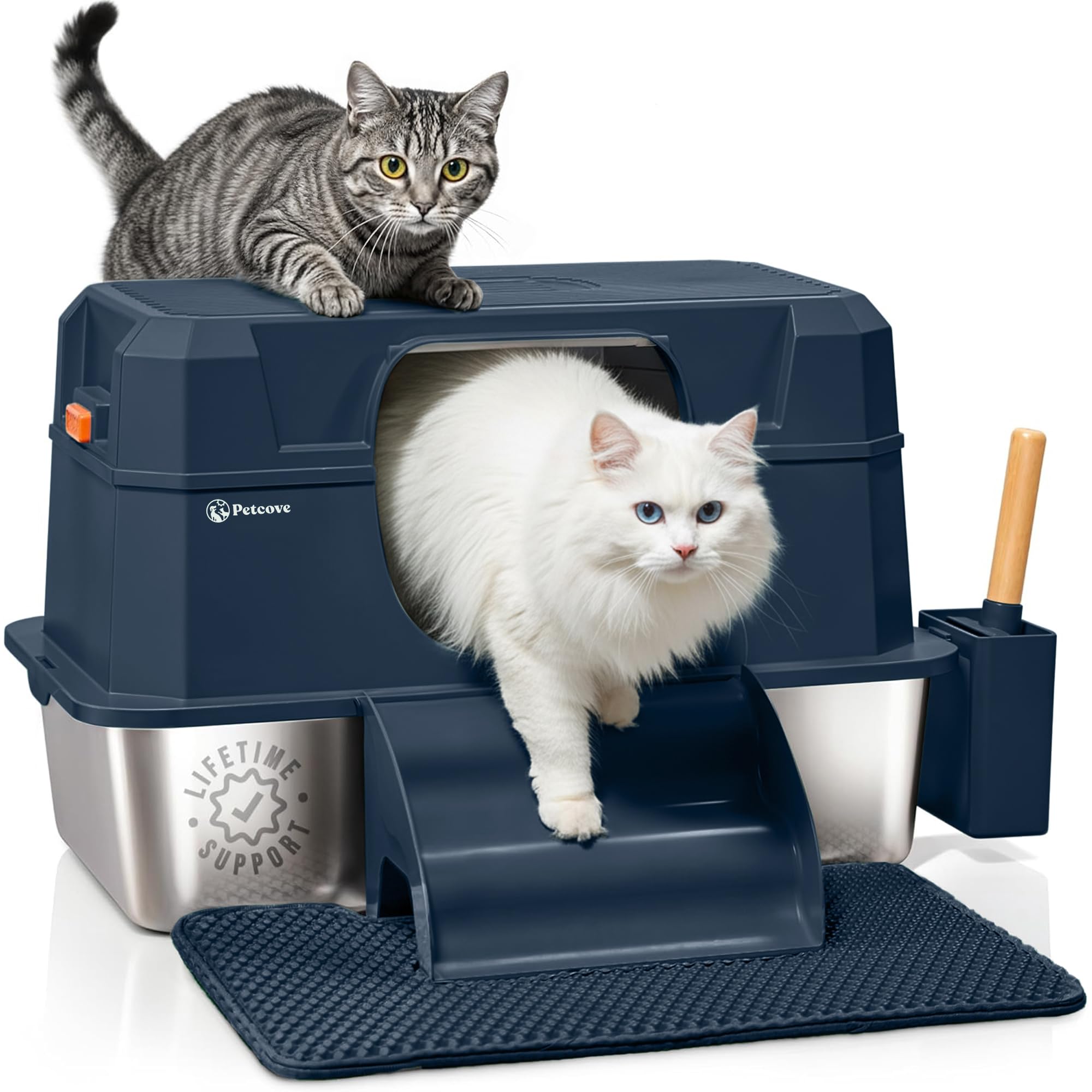PetCove IronPaws Stainless Steel Enclosed Box
