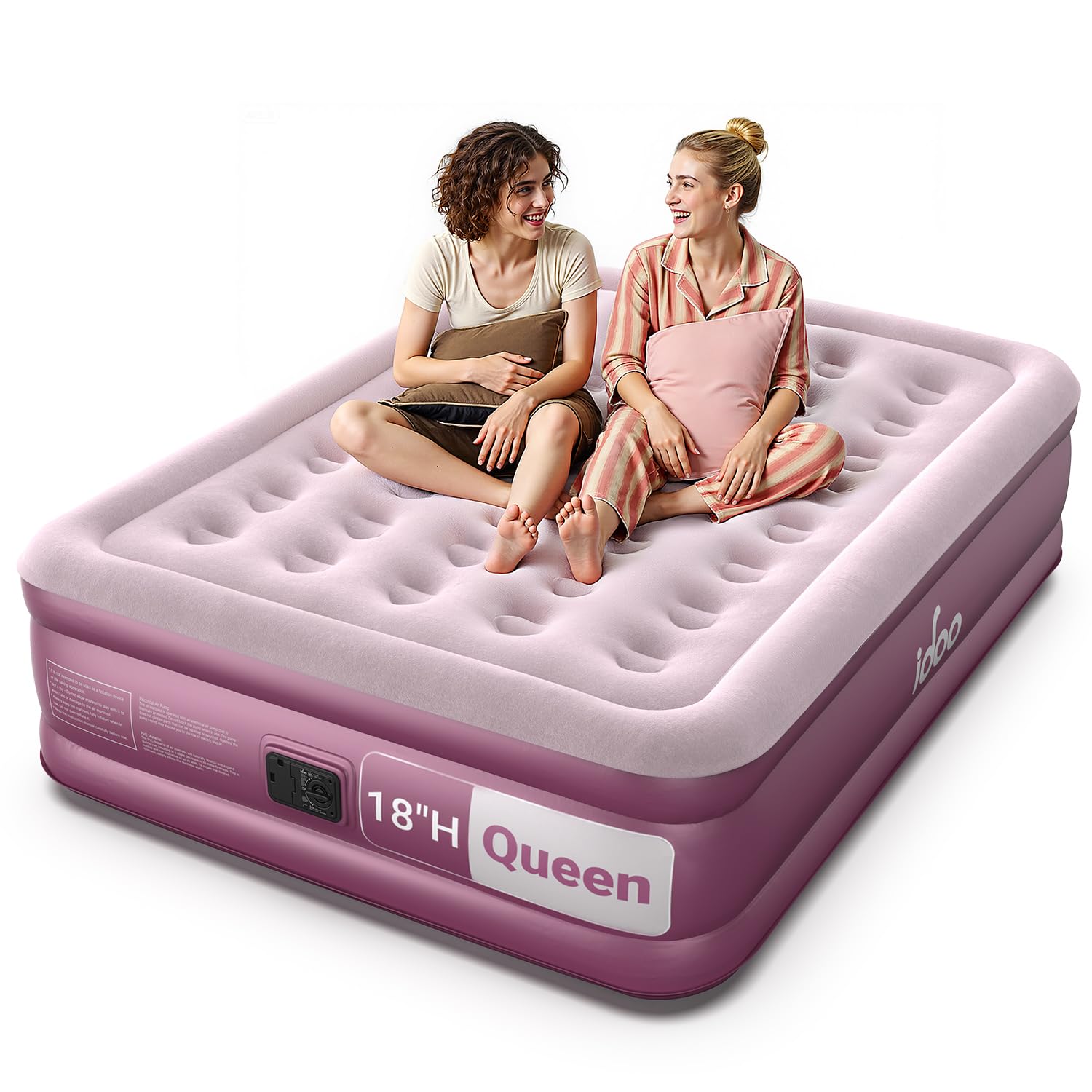 iDOO Queen Air Mattress with Built-In Pump