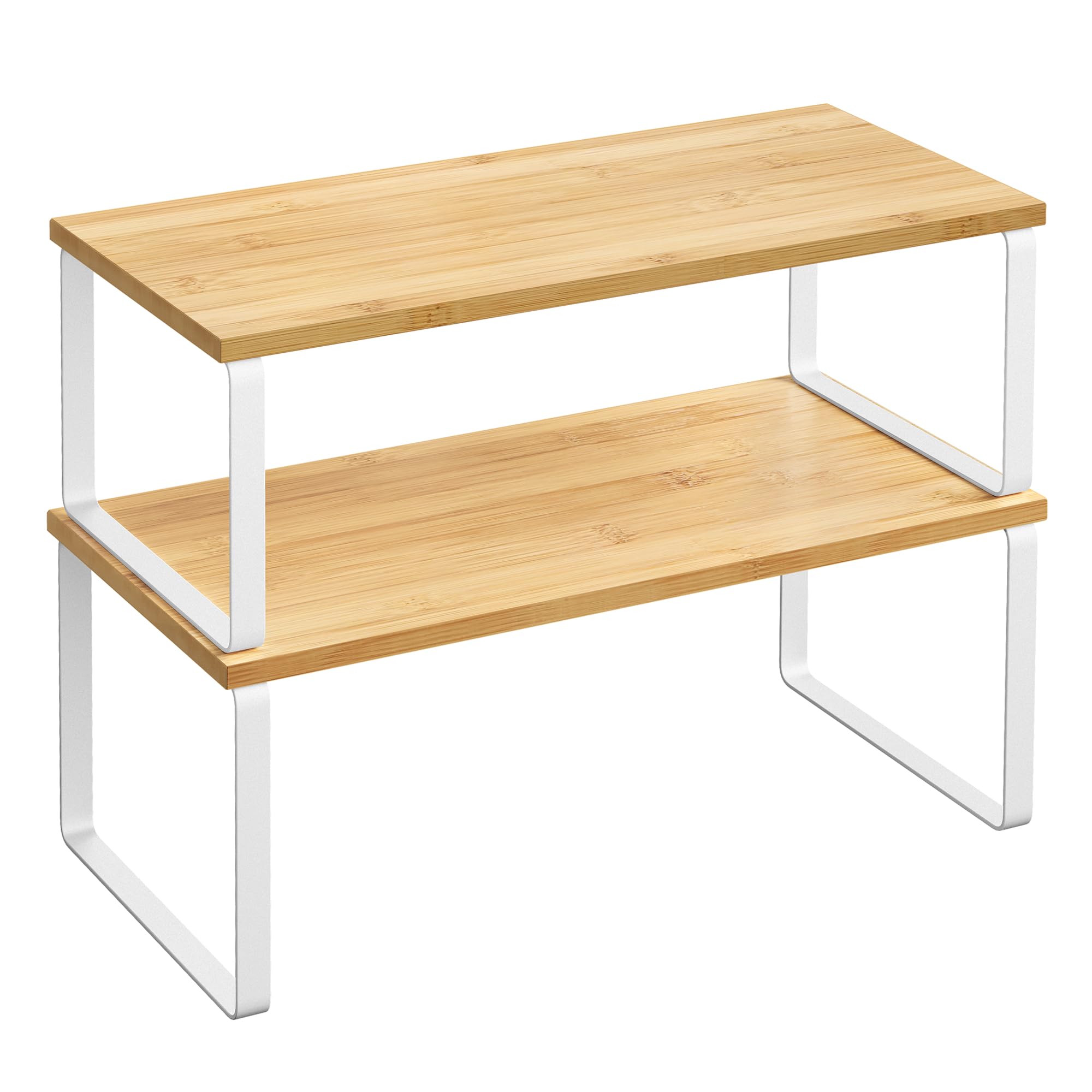 SONGMICS Stackable Kitchen Shelf Set of 2