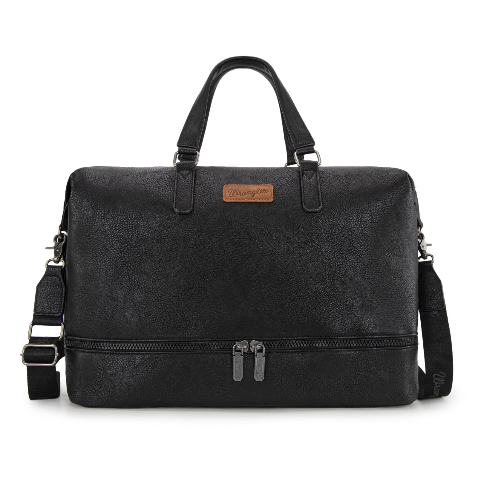 Wrangler Black Shoe-Compartment Duffel